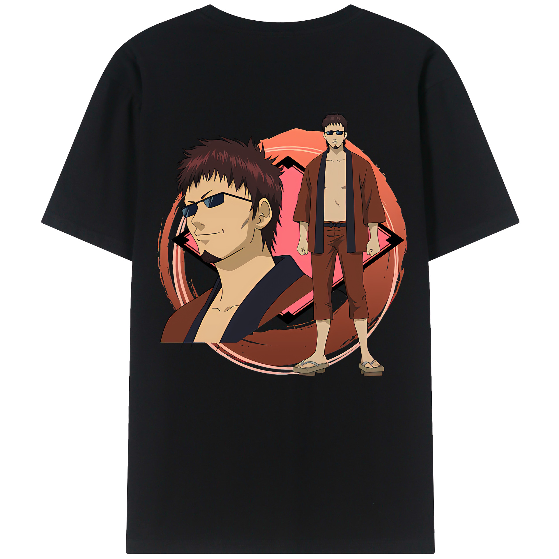 （画像用） ぎんたま 坂田銀時（さかたぎんとき） 神楽 志村新八（しむら しんぱち） GINTAMA Sakata Gintoki Kagura Shimura Shinpachi 綿100％半袖Tシャツ（背面プリント）