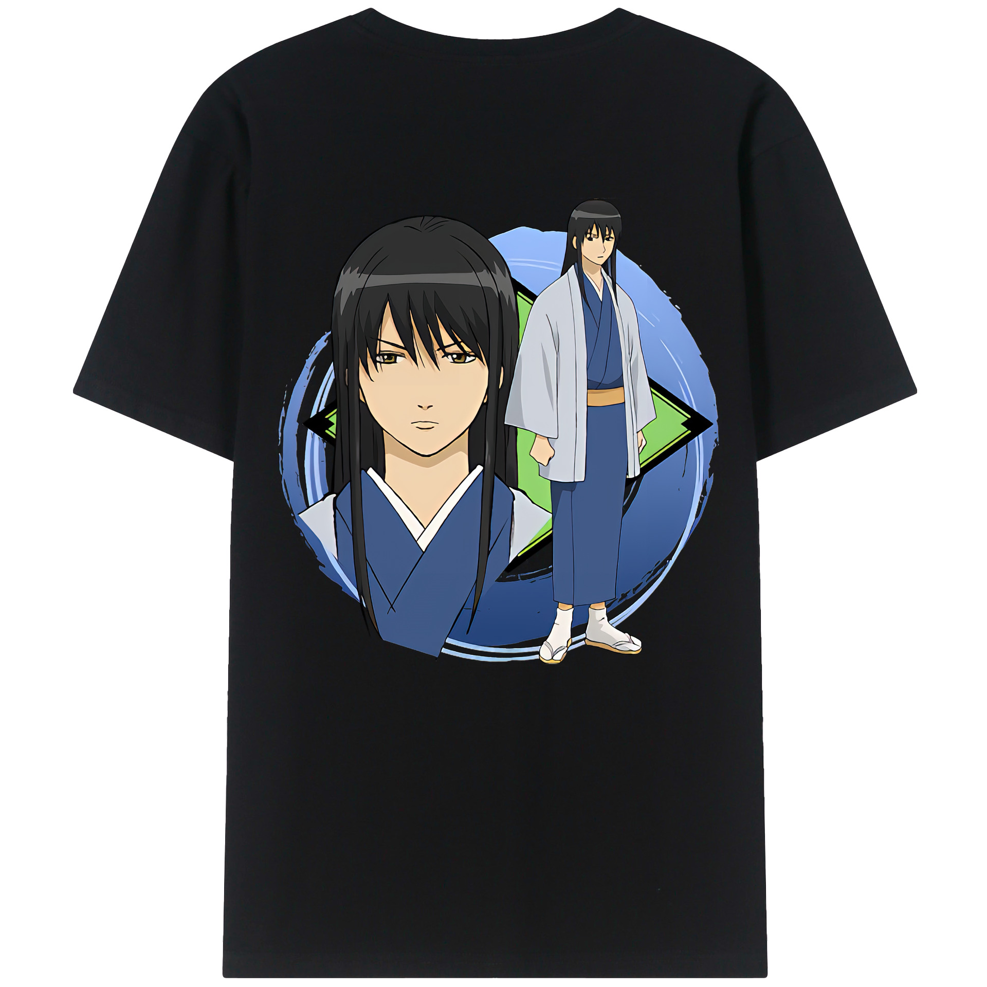 （画像用） ぎんたま 坂田銀時（さかたぎんとき） 神楽 志村新八（しむら しんぱち） GINTAMA Sakata Gintoki Kagura Shimura Shinpachi 綿100％半袖Tシャツ（背面プリント）