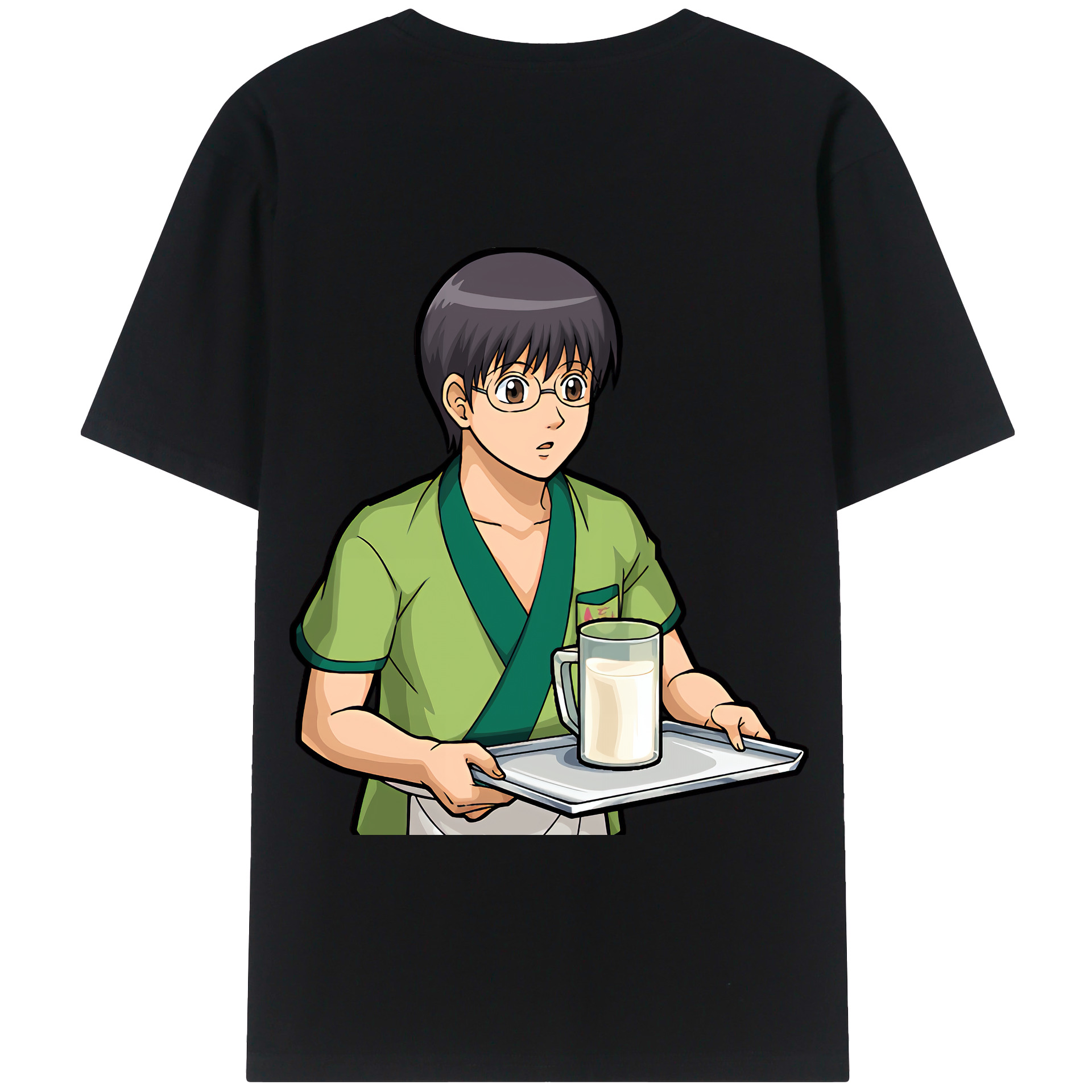（画像用） ぎんたま 坂田銀時（さかたぎんとき） 神楽 志村新八（しむら しんぱち） GINTAMA Sakata Gintoki Kagura Shimura Shinpachi 綿100％半袖Tシャツ（背面プリント）