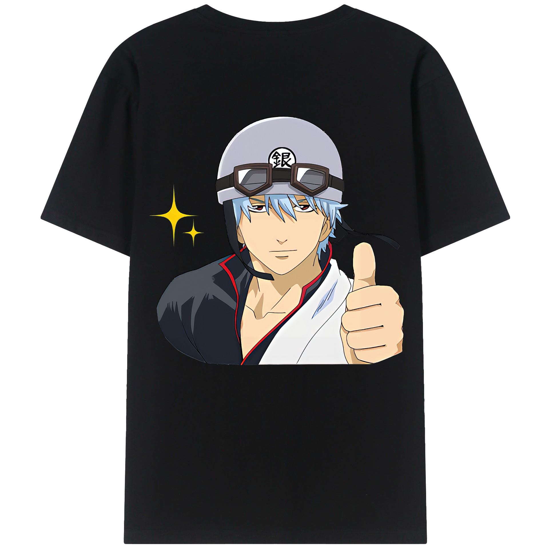 （画像用） ぎんたま 坂田銀時（さかたぎんとき） 神楽 志村新八（しむら しんぱち） GINTAMA Sakata Gintoki Kagura Shimura Shinpachi 綿100％半袖Tシャツ（背面プリント）