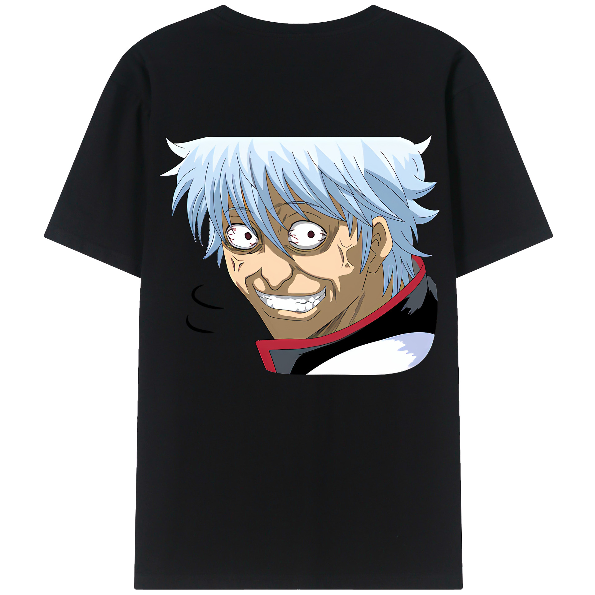 （画像用） ぎんたま 坂田銀時（さかたぎんとき） 神楽 志村新八（しむら しんぱち） GINTAMA Sakata Gintoki Kagura Shimura Shinpachi 綿100％半袖Tシャツ（背面プリント）