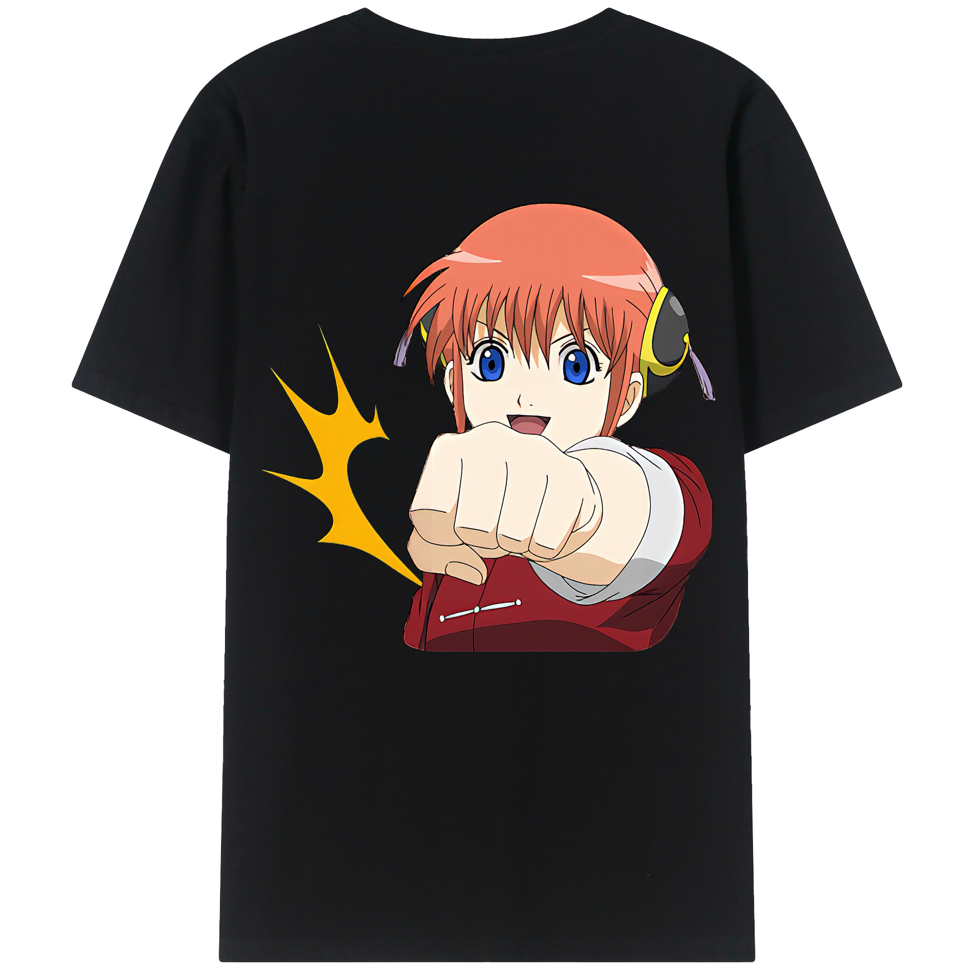 （画像用） ぎんたま 坂田銀時（さかたぎんとき） 神楽 志村新八（しむら しんぱち） GINTAMA Sakata Gintoki Kagura Shimura Shinpachi 綿100％半袖Tシャツ（背面プリント）