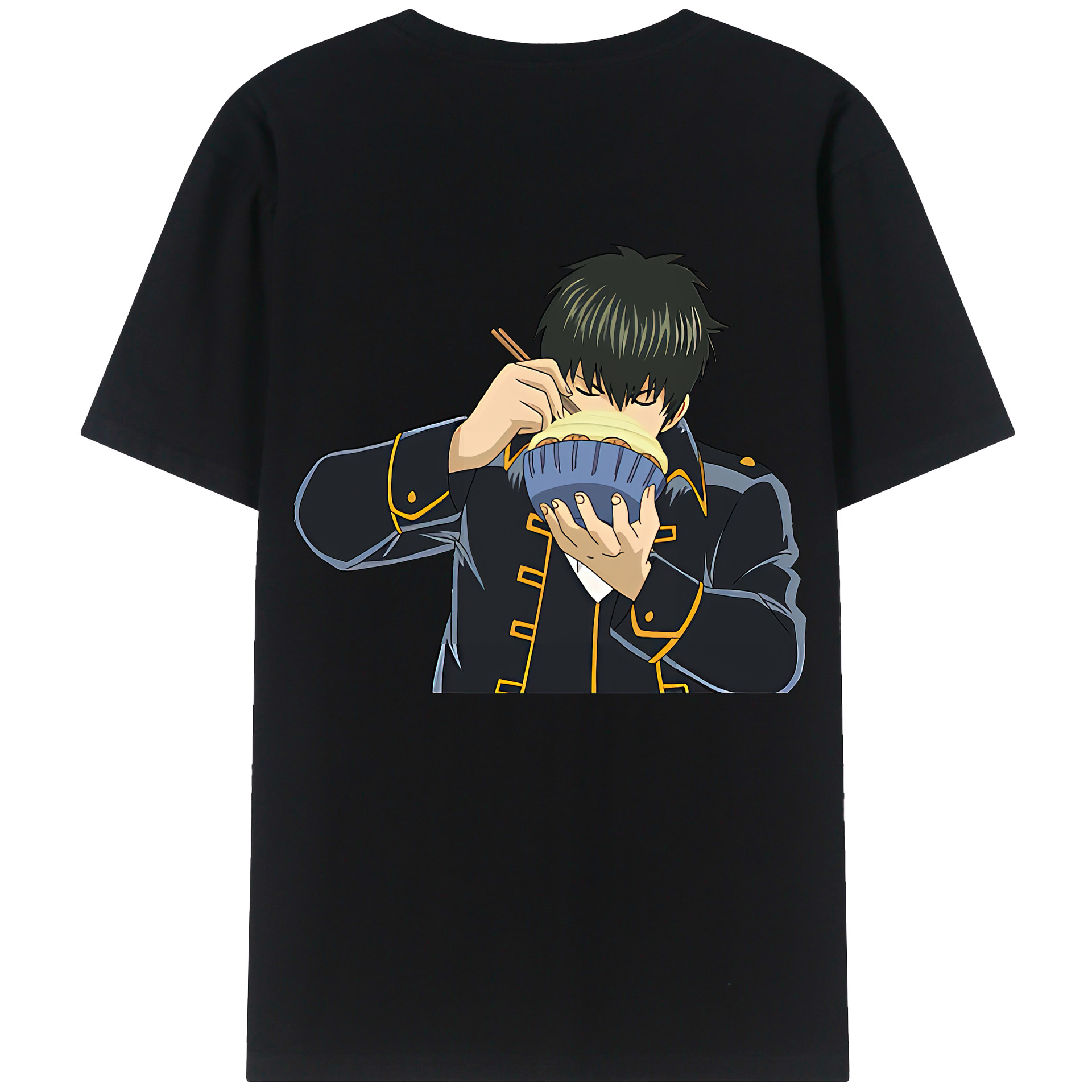 （画像用） ぎんたま 坂田銀時（さかたぎんとき） 神楽 志村新八（しむら しんぱち） GINTAMA Sakata Gintoki Kagura Shimura Shinpachi 綿100％半袖Tシャツ（背面プリント）