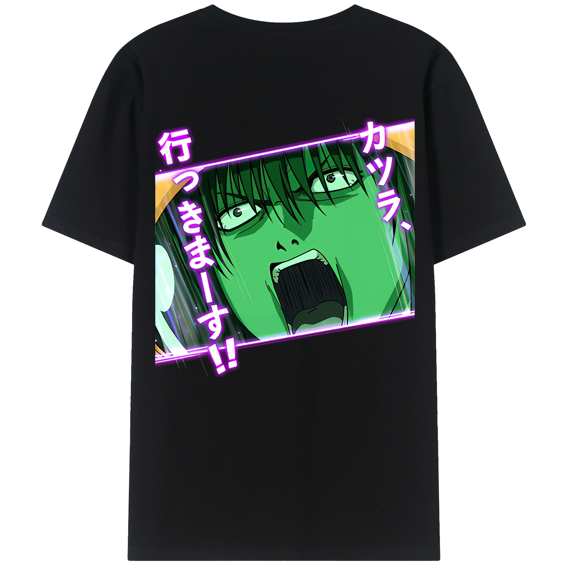 （画像用） ぎんたま 坂田銀時（さかたぎんとき） 神楽 志村新八（しむら しんぱち） GINTAMA Sakata Gintoki Kagura Shimura Shinpachi 綿100％半袖Tシャツ（背面プリント）