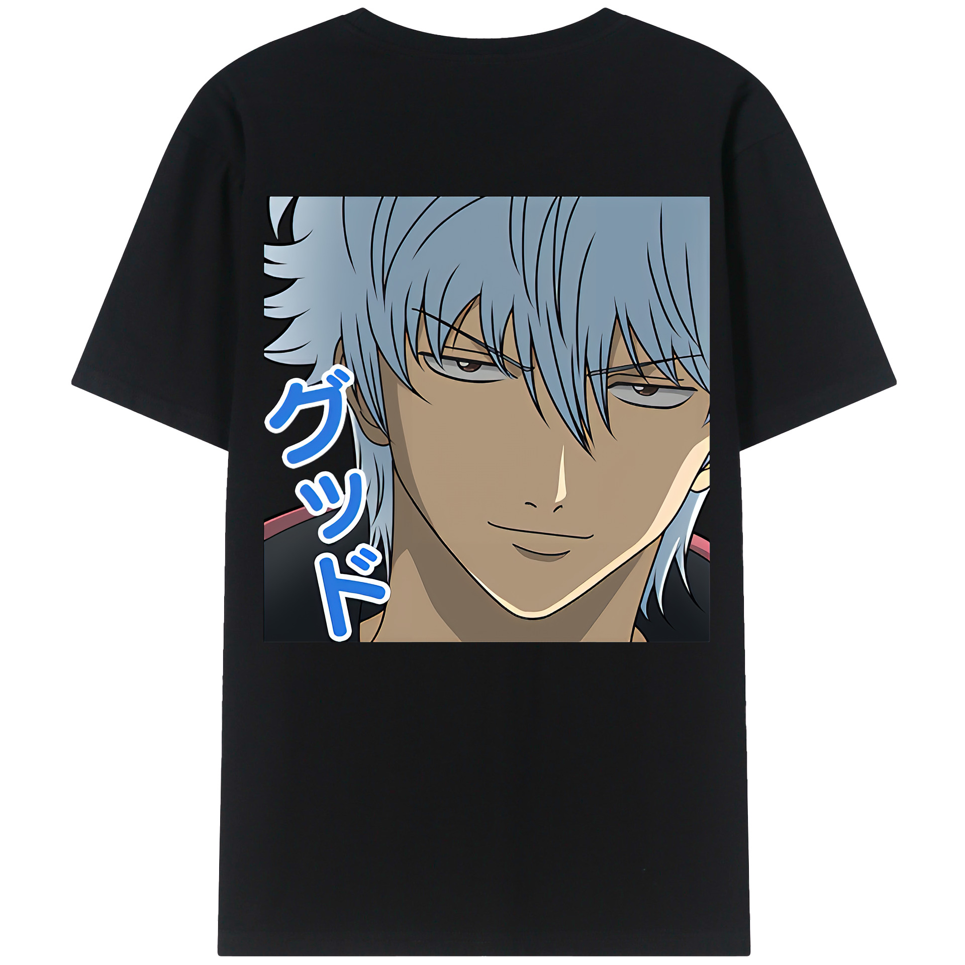 （画像用） ぎんたま 坂田銀時（さかたぎんとき） 神楽 志村新八（しむら しんぱち） GINTAMA Sakata Gintoki Kagura Shimura Shinpachi 綿100％半袖Tシャツ（背面プリント）