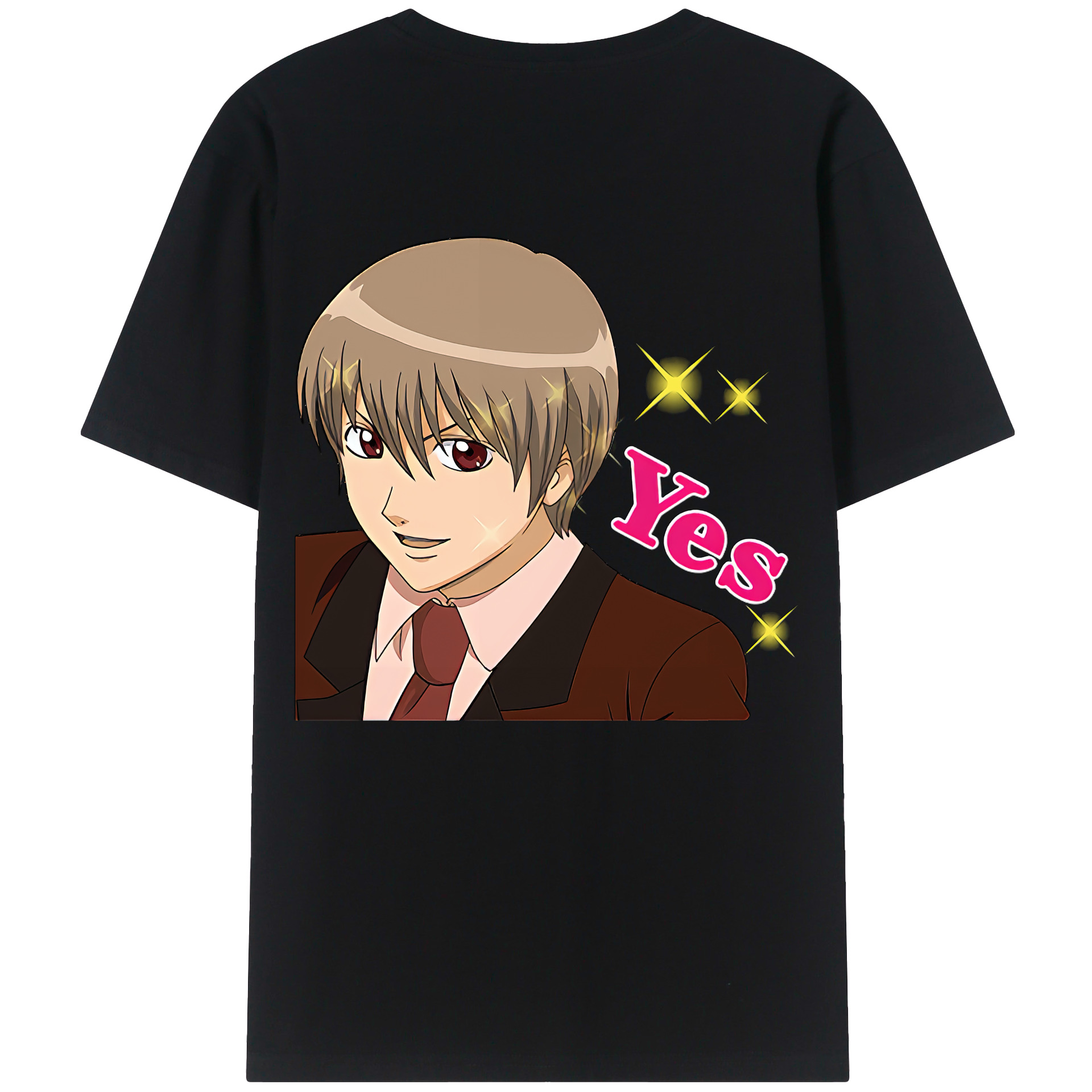 （画像用） ぎんたま 坂田銀時（さかたぎんとき） 神楽 志村新八（しむら しんぱち） GINTAMA Sakata Gintoki Kagura Shimura Shinpachi 綿100％半袖Tシャツ（背面プリント）
