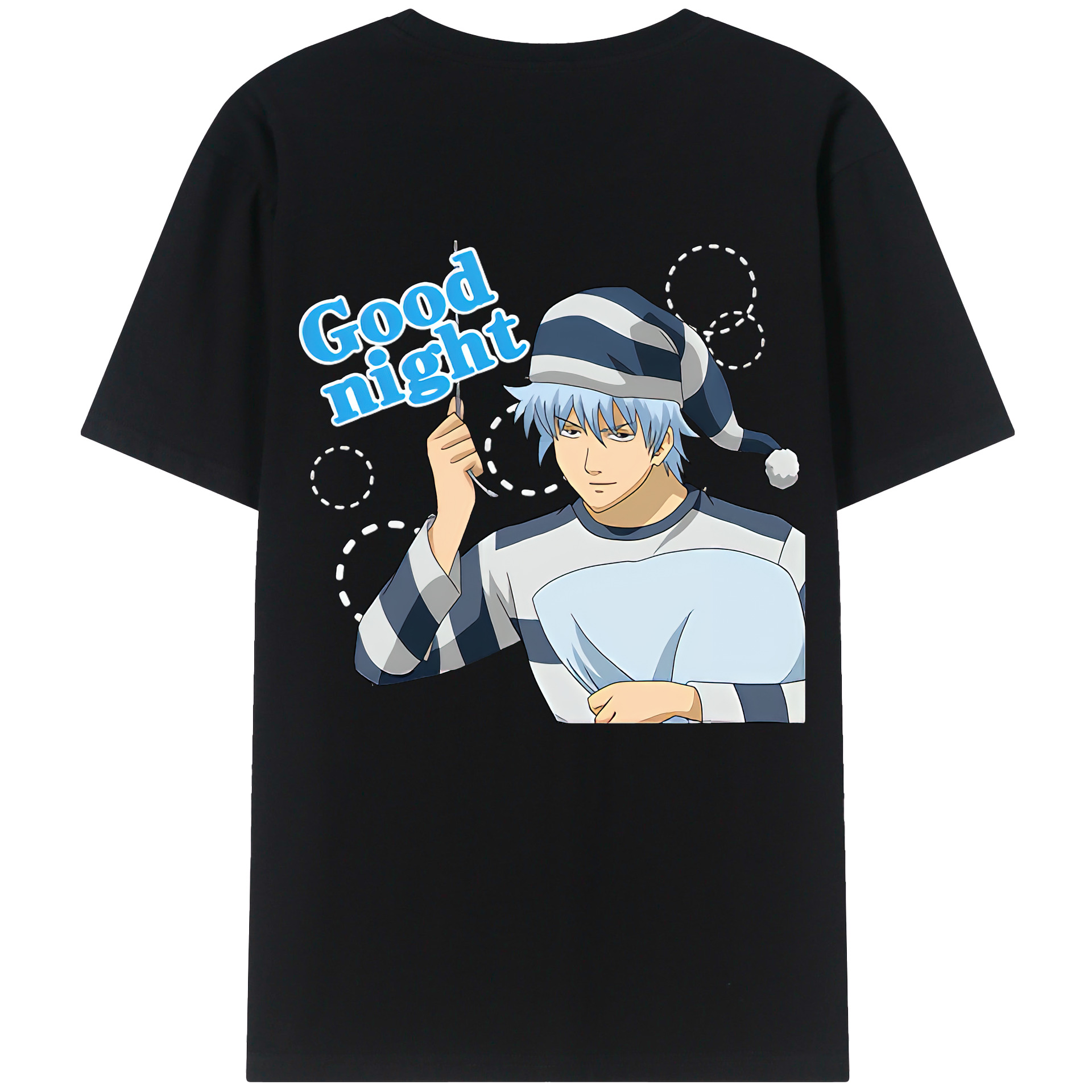 （画像用） ぎんたま 坂田銀時（さかたぎんとき） 神楽 志村新八（しむら しんぱち） GINTAMA Sakata Gintoki Kagura Shimura Shinpachi 綿100％半袖Tシャツ（背面プリント）