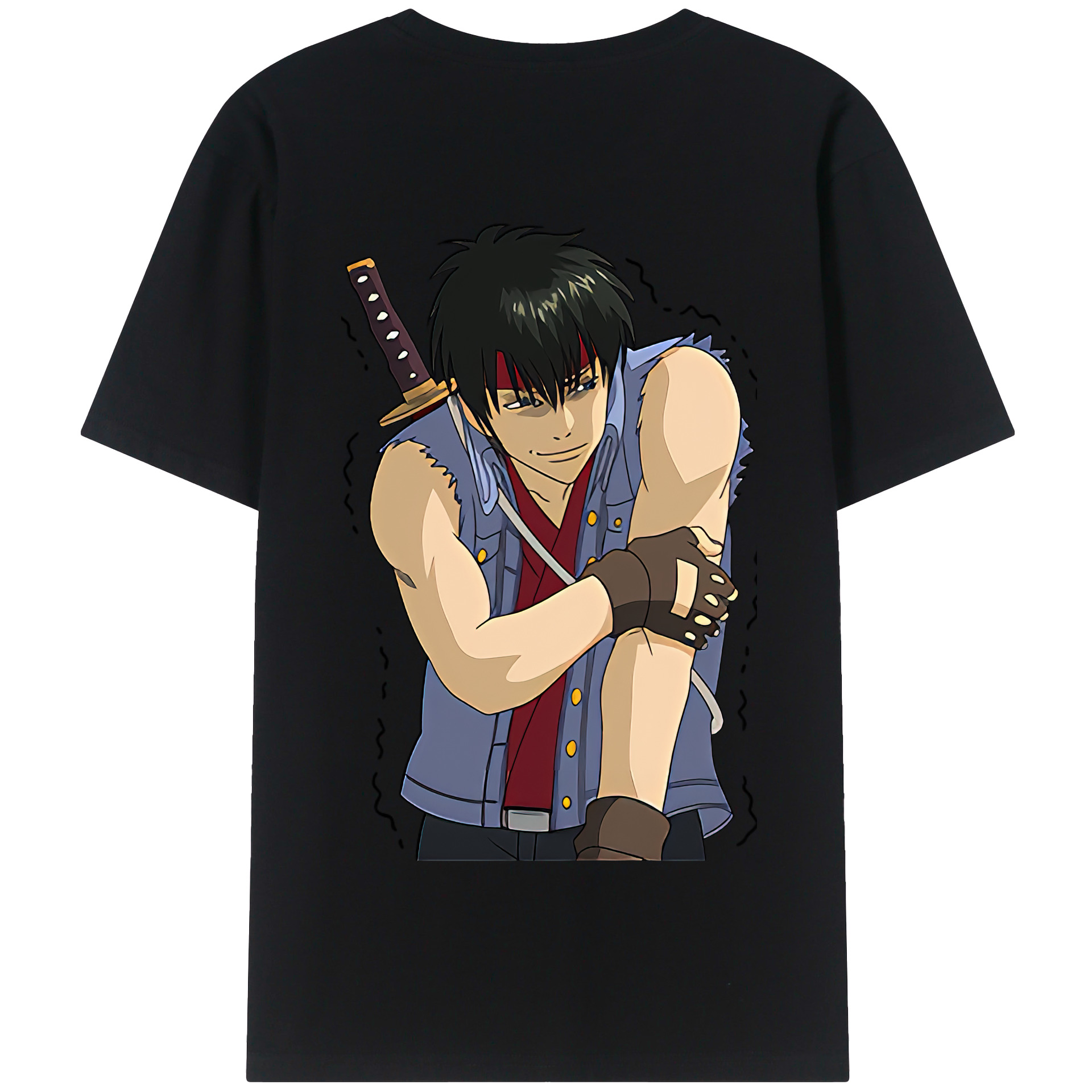 （画像用） ぎんたま 坂田銀時（さかたぎんとき） 神楽 志村新八（しむら しんぱち） GINTAMA Sakata Gintoki Kagura Shimura Shinpachi 綿100％半袖Tシャツ（背面プリント）