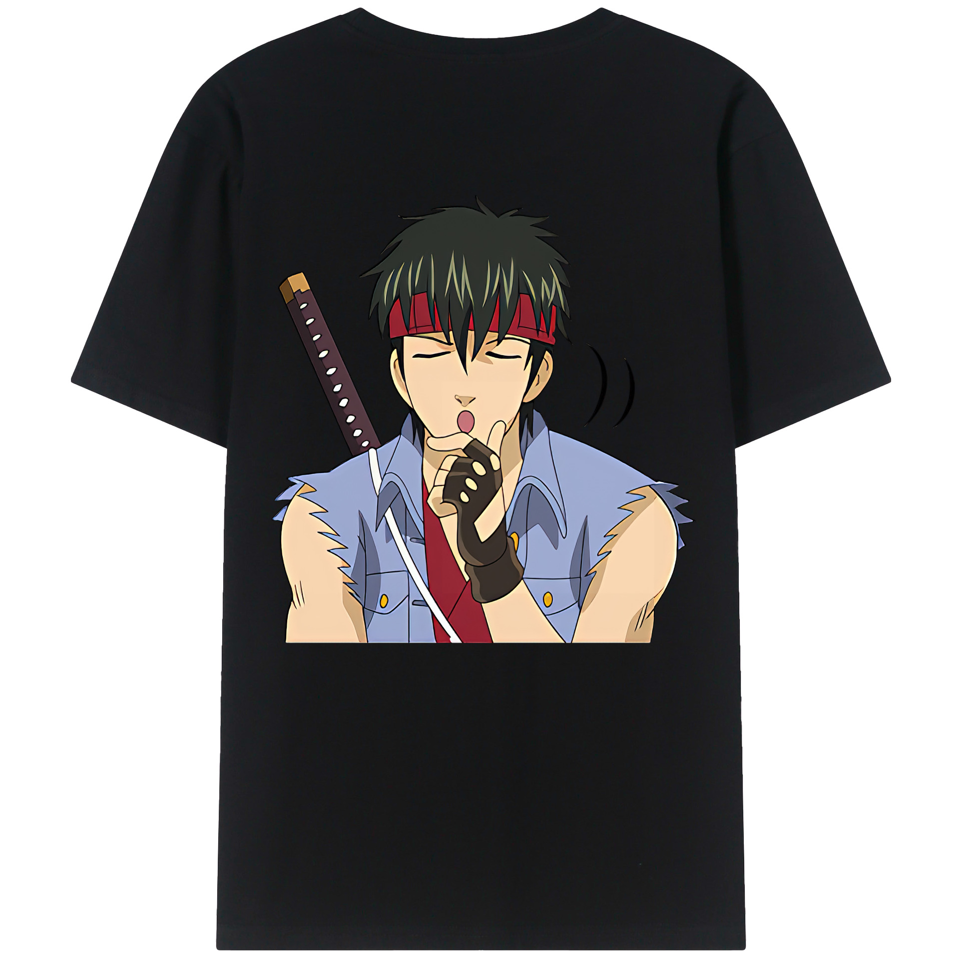 （画像用） ぎんたま 坂田銀時（さかたぎんとき） 神楽 志村新八（しむら しんぱち） GINTAMA Sakata Gintoki Kagura Shimura Shinpachi 綿100％半袖Tシャツ（背面プリント）