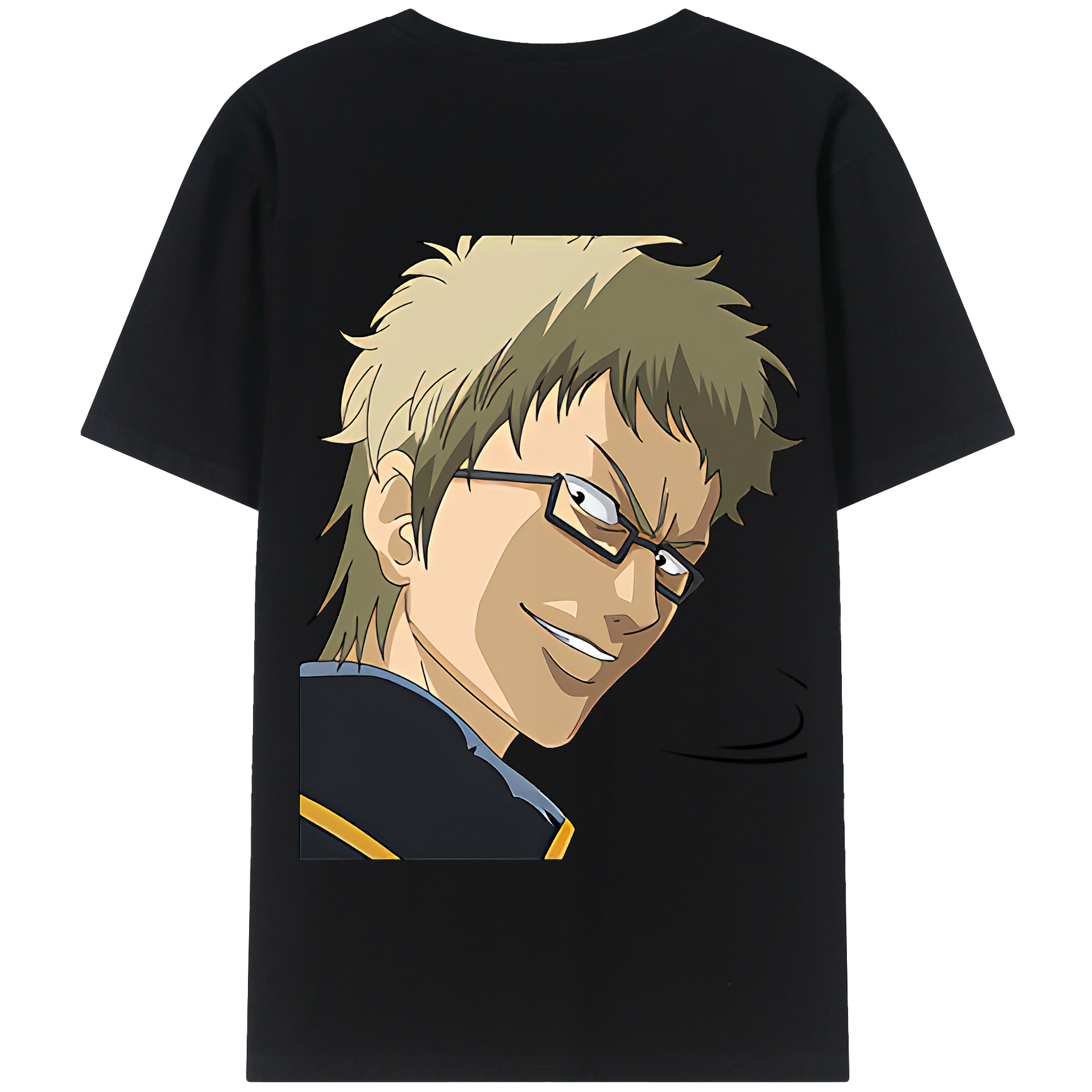 （画像用） ぎんたま 坂田銀時（さかたぎんとき） 神楽 志村新八（しむら しんぱち） GINTAMA Sakata Gintoki Kagura Shimura Shinpachi 綿100％半袖Tシャツ（背面プリント）