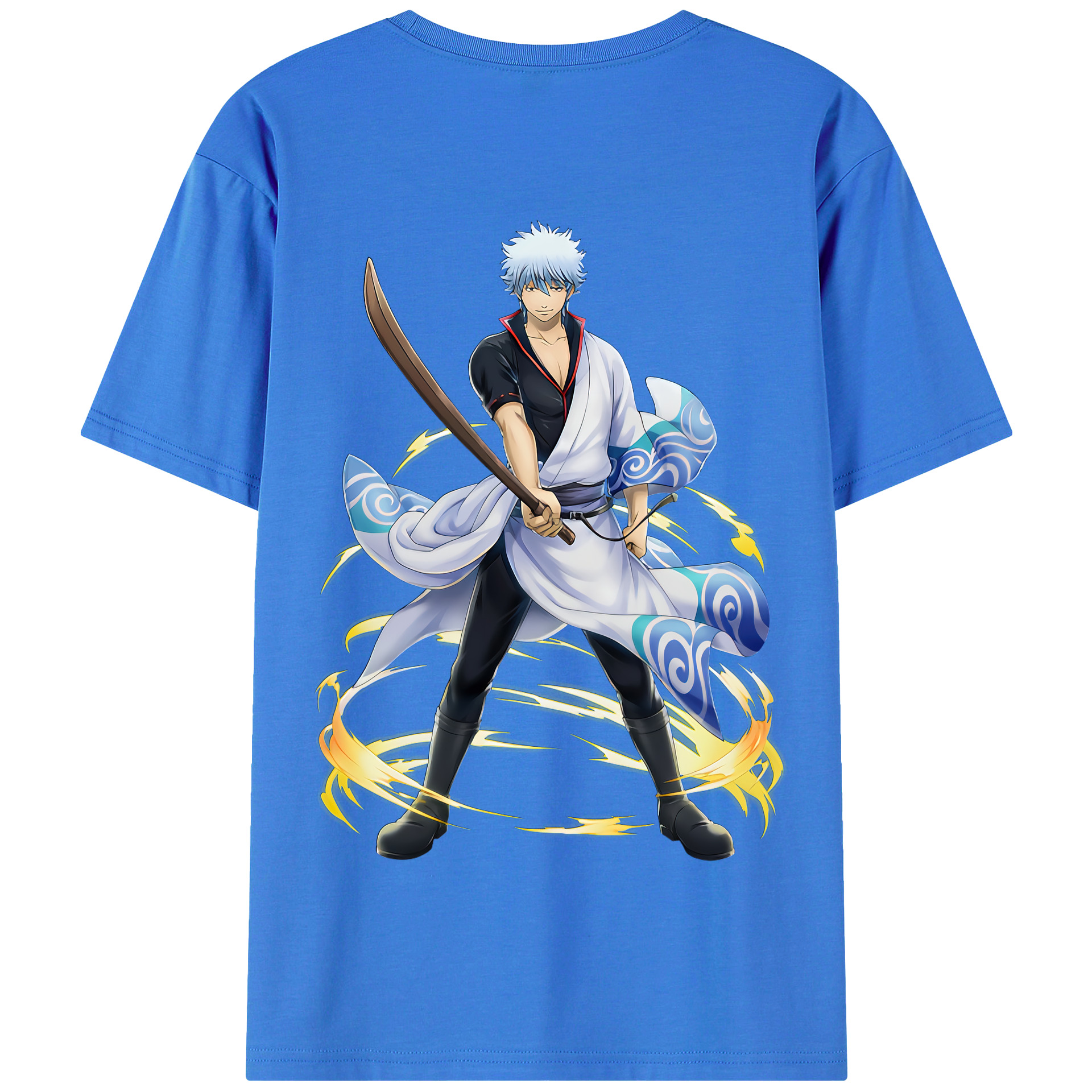 （画像用） ぎんたま 坂田銀時（さかたぎんとき） 神楽 志村新八（しむら しんぱち） GINTAMA Sakata Gintoki Kagura Shimura Shinpachi 綿100％半袖Tシャツ（背面プリント）