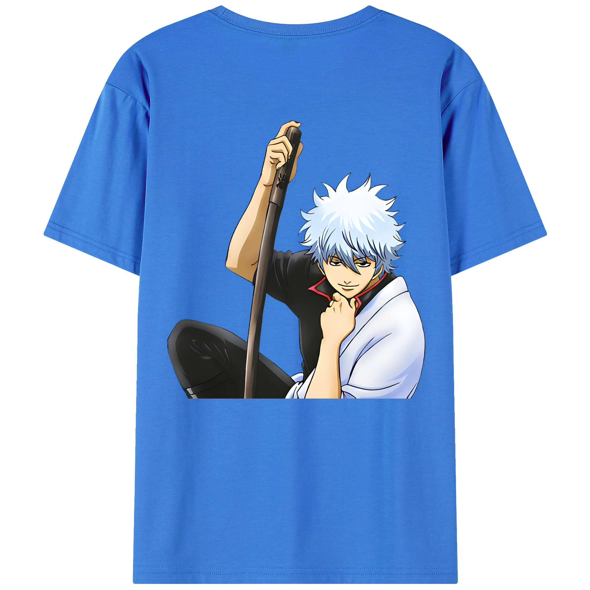 （画像用） ぎんたま 坂田銀時（さかたぎんとき） 神楽 志村新八（しむら しんぱち） GINTAMA Sakata Gintoki Kagura Shimura Shinpachi 綿100％半袖Tシャツ（背面プリント）