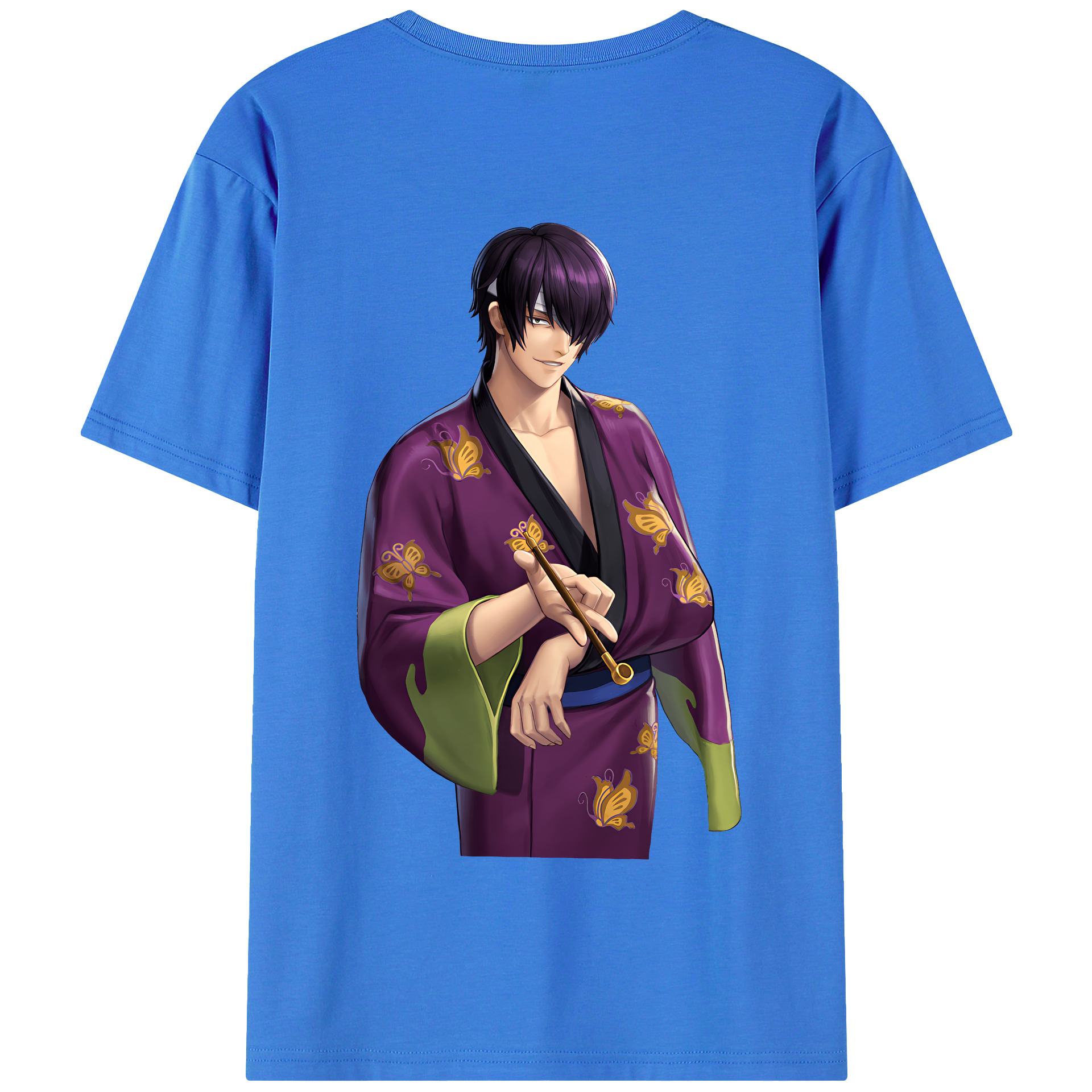 （画像用） ぎんたま 坂田銀時（さかたぎんとき） 神楽 志村新八（しむら しんぱち） GINTAMA Sakata Gintoki Kagura Shimura Shinpachi 綿100％半袖Tシャツ（背面プリント）