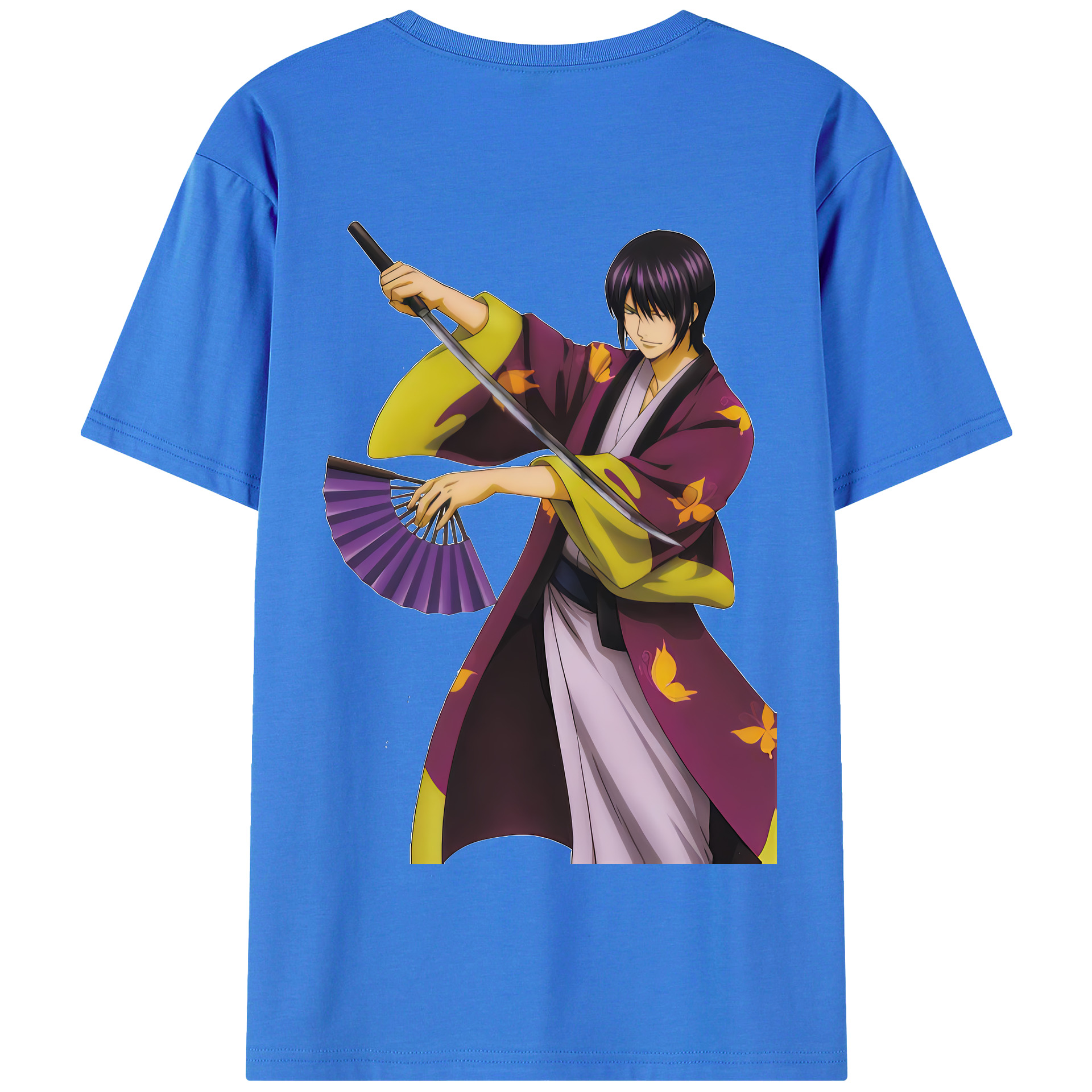 （画像用） ぎんたま 坂田銀時（さかたぎんとき） 神楽 志村新八（しむら しんぱち） GINTAMA Sakata Gintoki Kagura Shimura Shinpachi 綿100％半袖Tシャツ（背面プリント）