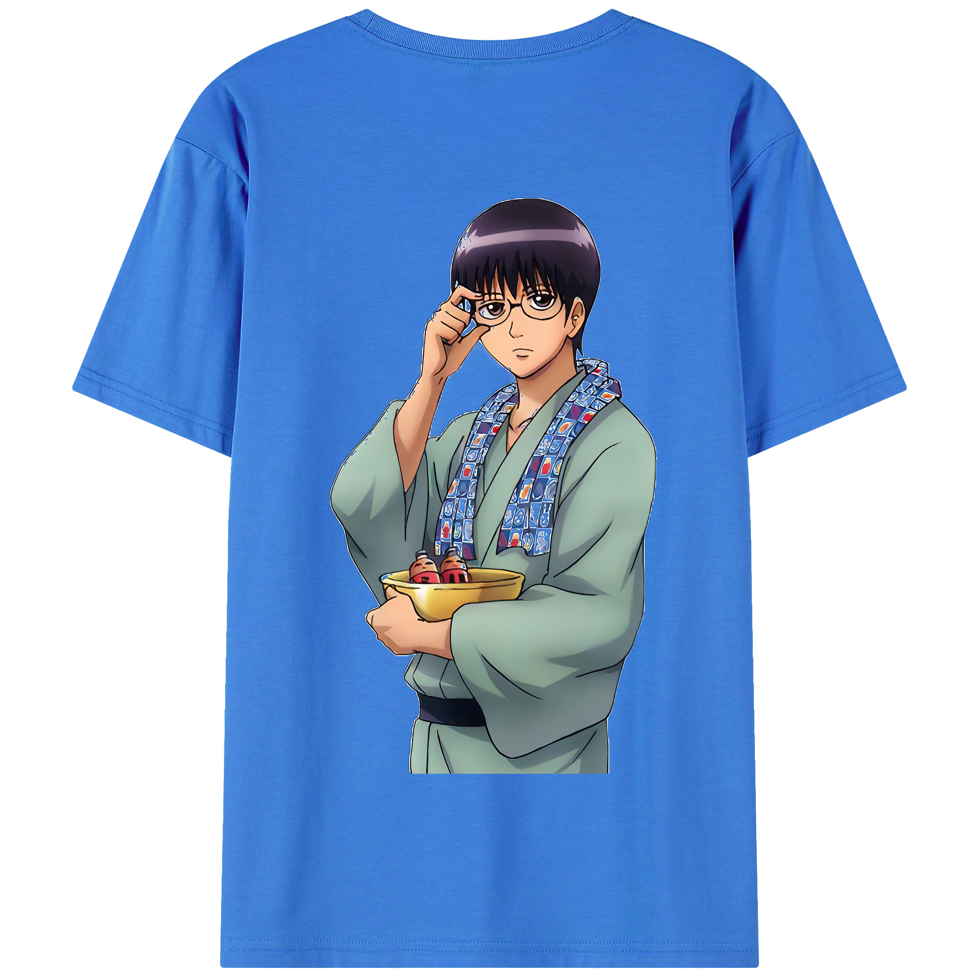 （画像用） ぎんたま 坂田銀時（さかたぎんとき） 神楽 志村新八（しむら しんぱち） GINTAMA Sakata Gintoki Kagura Shimura Shinpachi 綿100％半袖Tシャツ（背面プリント）