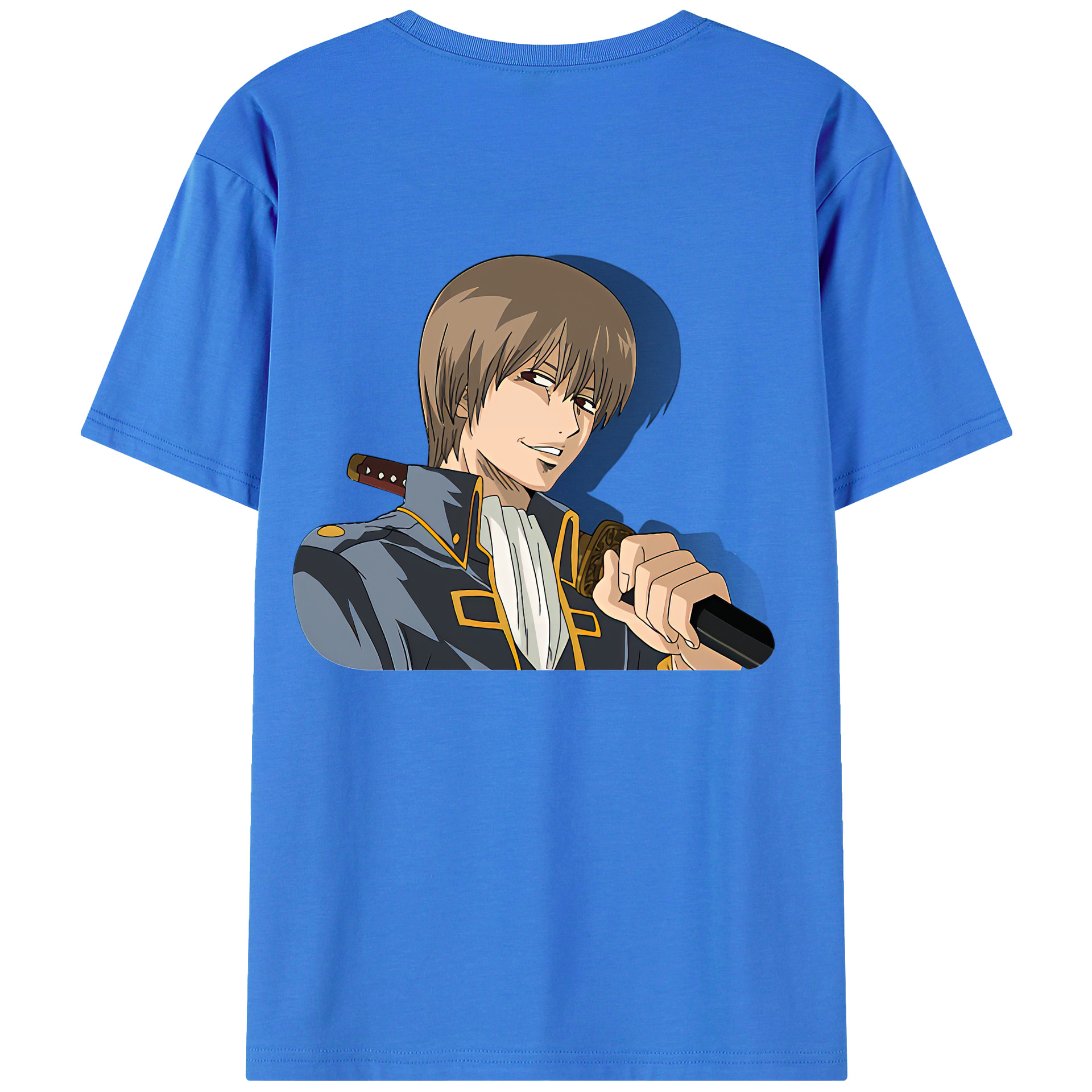 （画像用） ぎんたま 坂田銀時（さかたぎんとき） 神楽 志村新八（しむら しんぱち） GINTAMA Sakata Gintoki Kagura Shimura Shinpachi 綿100％半袖Tシャツ（背面プリント）