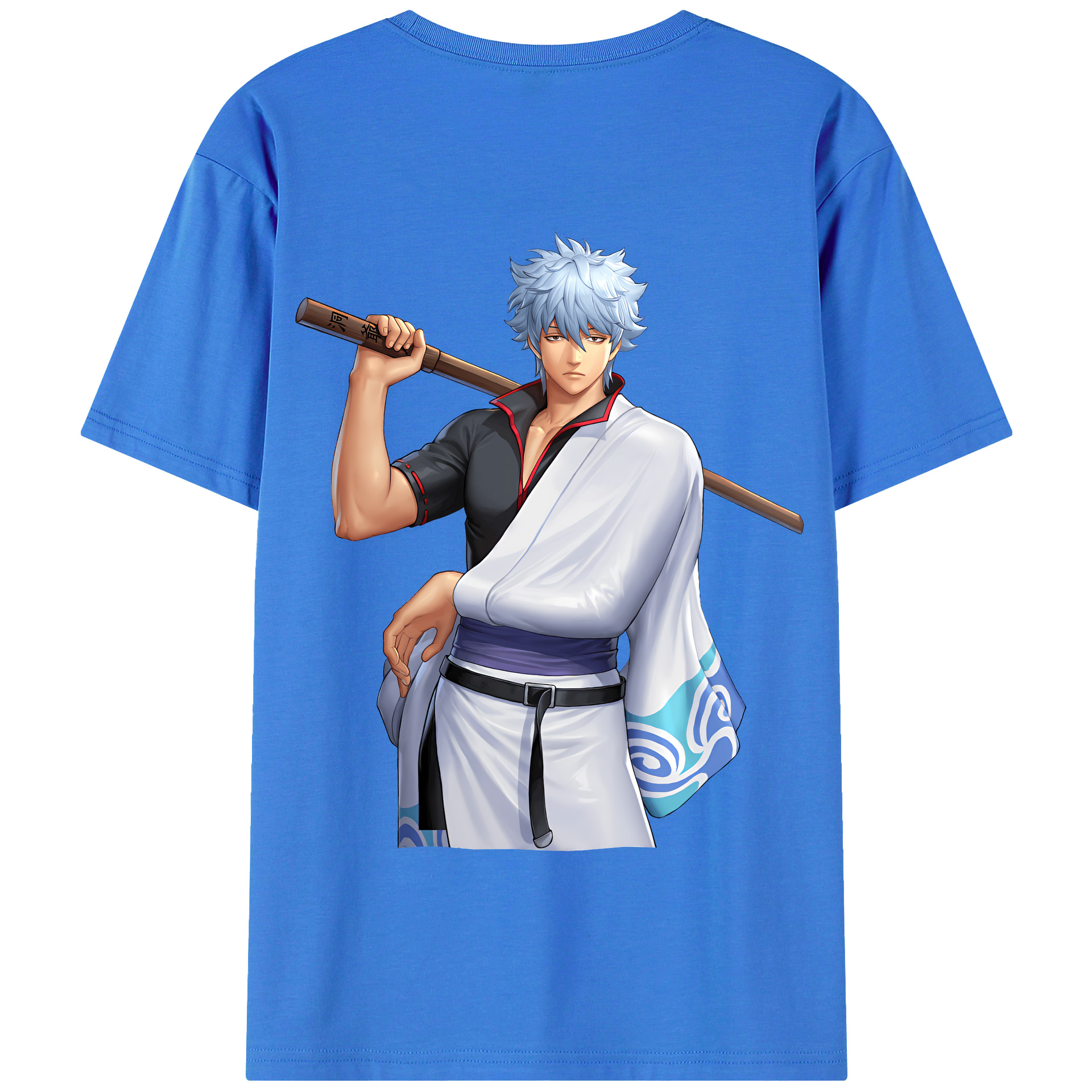 （画像用） ぎんたま 坂田銀時（さかたぎんとき） 神楽 志村新八（しむら しんぱち） GINTAMA Sakata Gintoki Kagura Shimura Shinpachi 綿100％半袖Tシャツ（背面プリント）
