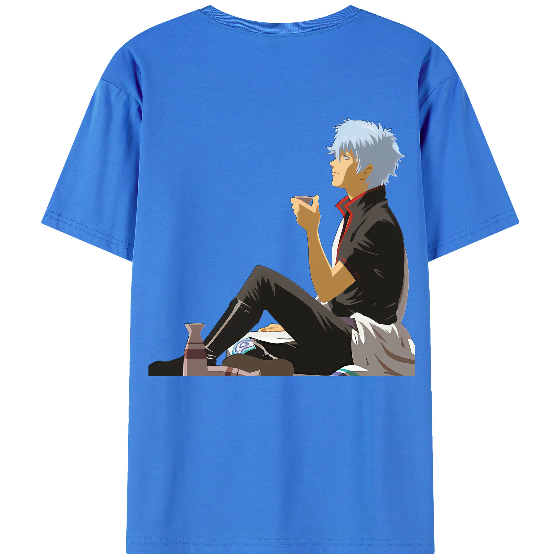 （画像用） ぎんたま 坂田銀時（さかたぎんとき） 神楽 志村新八（しむら しんぱち） GINTAMA Sakata Gintoki Kagura Shimura Shinpachi 綿100％半袖Tシャツ（背面プリント）