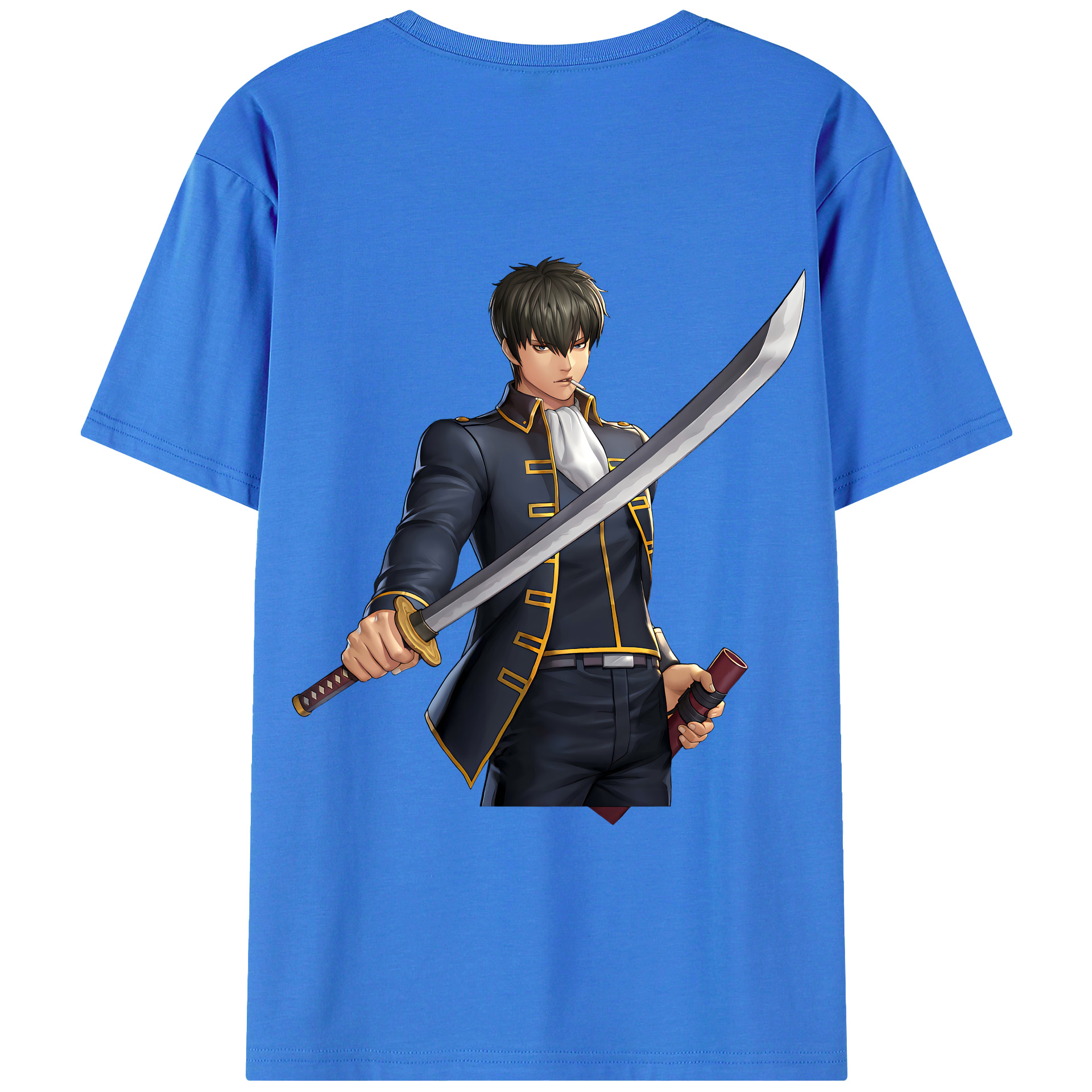 （画像用） ぎんたま 坂田銀時（さかたぎんとき） 神楽 志村新八（しむら しんぱち） GINTAMA Sakata Gintoki Kagura Shimura Shinpachi 綿100％半袖Tシャツ（背面プリント）