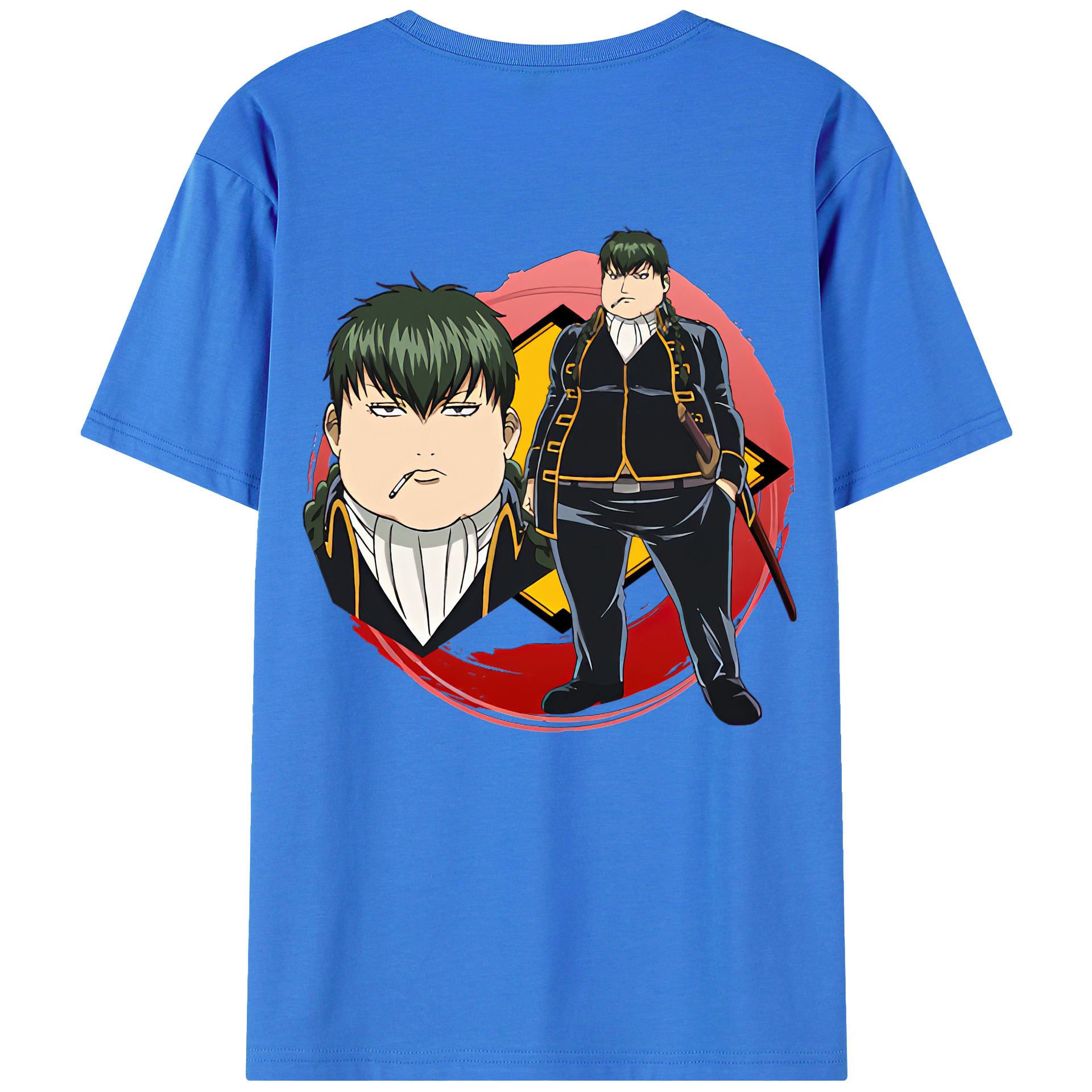 （画像用） ぎんたま 坂田銀時（さかたぎんとき） 神楽 志村新八（しむら しんぱち） GINTAMA Sakata Gintoki Kagura Shimura Shinpachi 綿100％半袖Tシャツ（背面プリント）