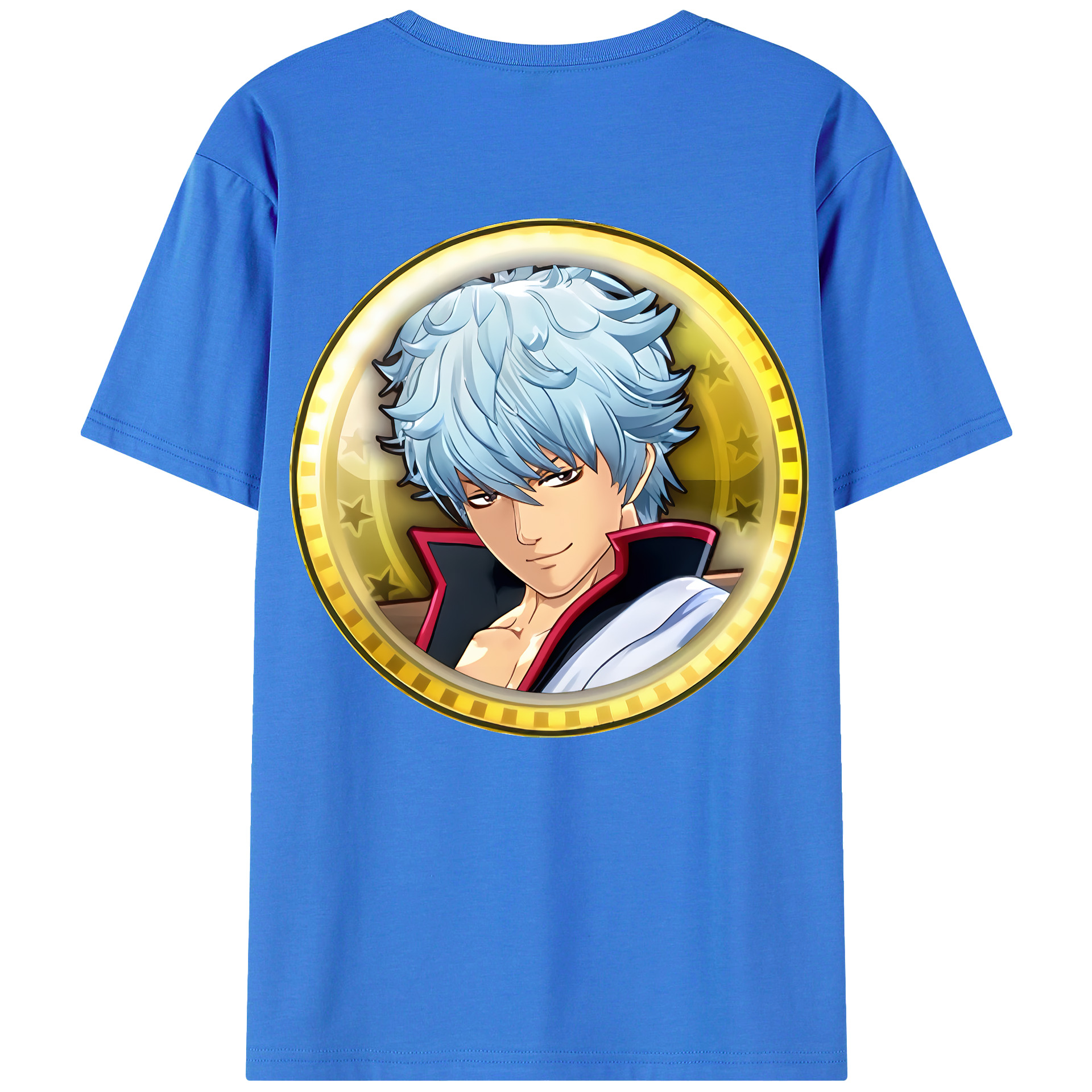 （画像用） ぎんたま 坂田銀時（さかたぎんとき） 神楽 志村新八（しむら しんぱち） GINTAMA Sakata Gintoki Kagura Shimura Shinpachi 綿100％半袖Tシャツ（背面プリント）