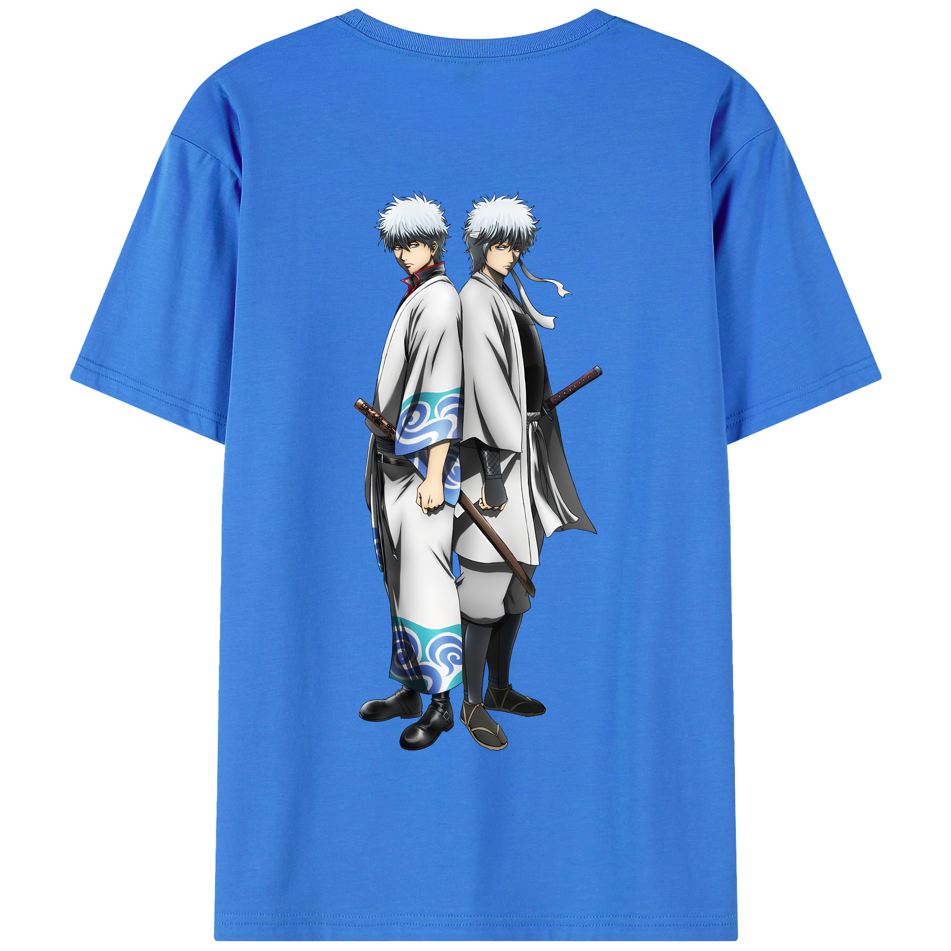 （画像用） ぎんたま 坂田銀時（さかたぎんとき） 神楽 志村新八（しむら しんぱち） GINTAMA Sakata Gintoki Kagura Shimura Shinpachi 綿100％半袖Tシャツ（背面プリント）