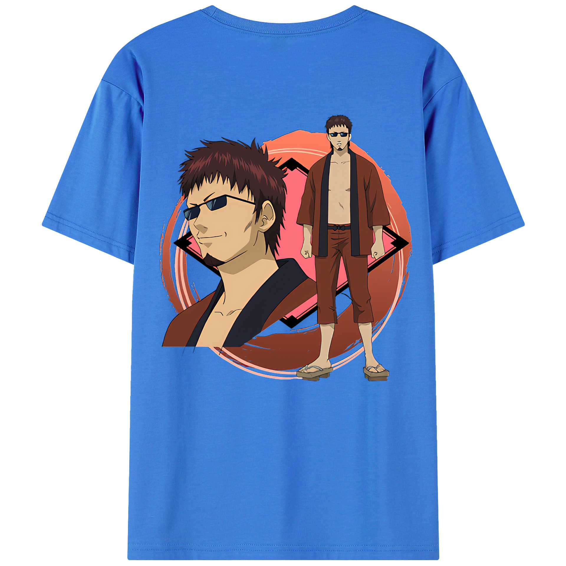 （画像用） ぎんたま 坂田銀時（さかたぎんとき） 神楽 志村新八（しむら しんぱち） GINTAMA Sakata Gintoki Kagura Shimura Shinpachi 綿100％半袖Tシャツ（背面プリント）