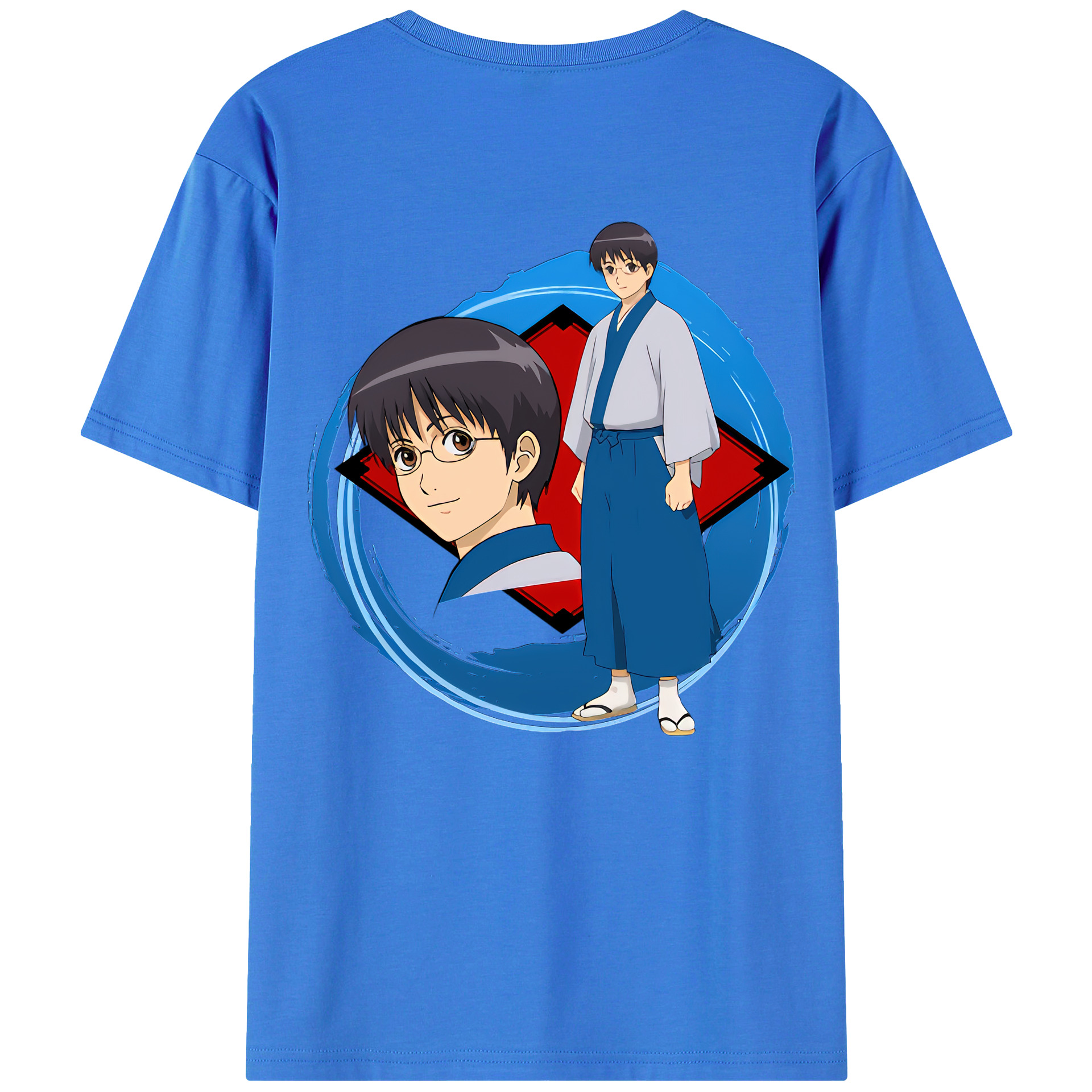 （画像用） ぎんたま 坂田銀時（さかたぎんとき） 神楽 志村新八（しむら しんぱち） GINTAMA Sakata Gintoki Kagura Shimura Shinpachi 綿100％半袖Tシャツ（背面プリント）