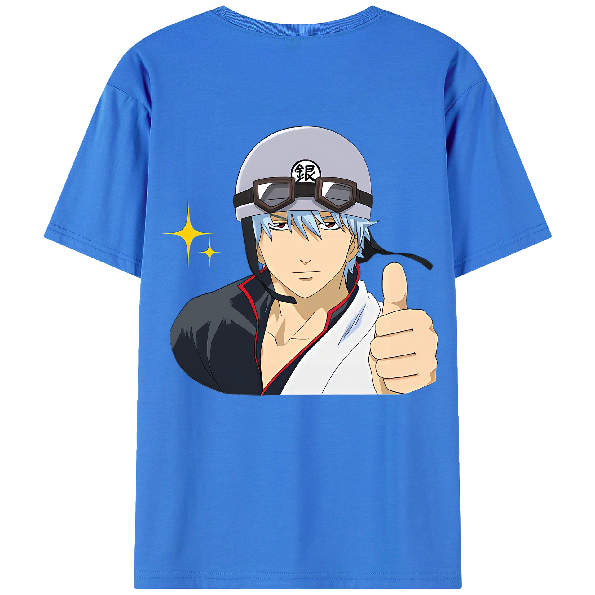 （画像用） ぎんたま 坂田銀時（さかたぎんとき） 神楽 志村新八（しむら しんぱち） GINTAMA Sakata Gintoki Kagura Shimura Shinpachi 綿100％半袖Tシャツ（背面プリント）
