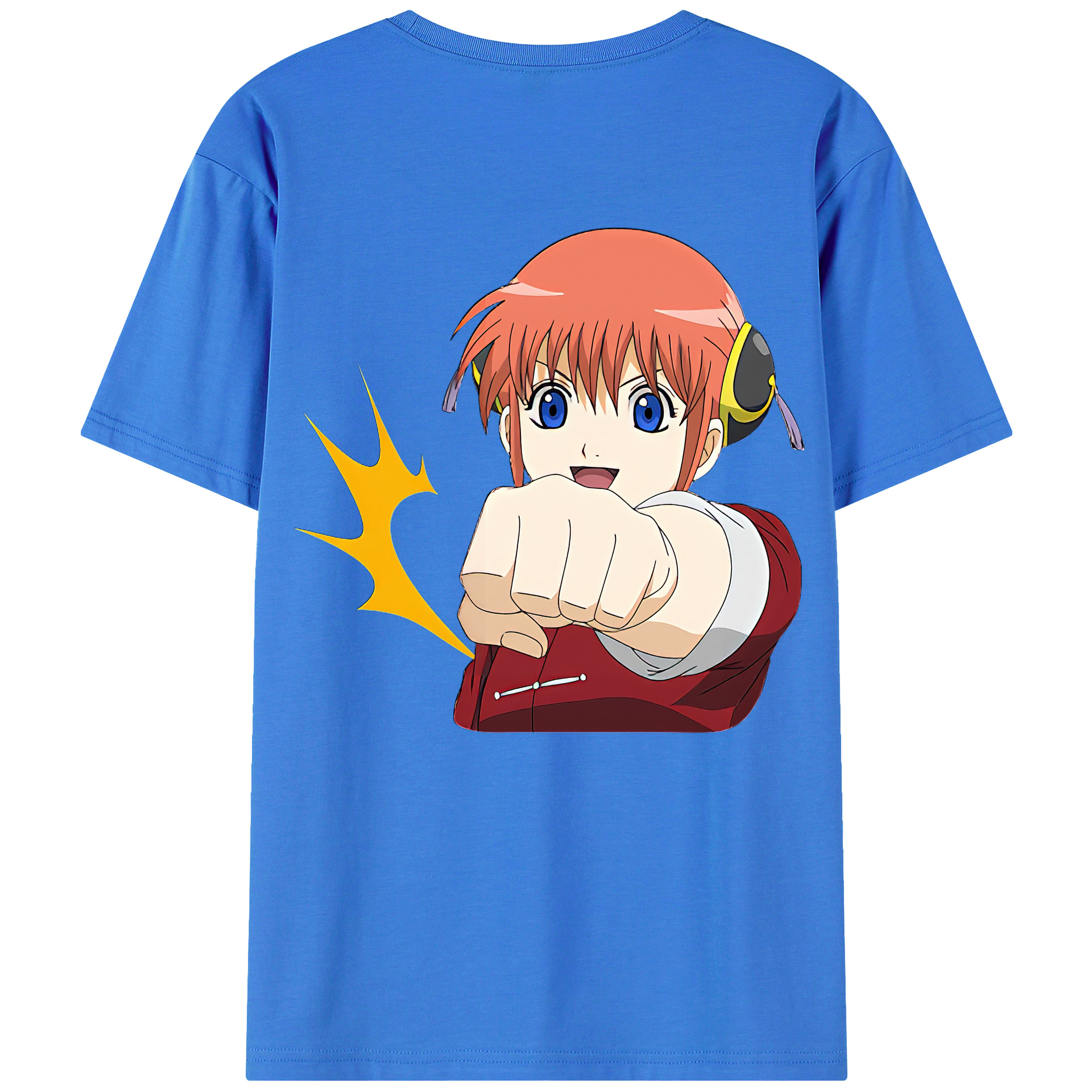 （画像用） ぎんたま 坂田銀時（さかたぎんとき） 神楽 志村新八（しむら しんぱち） GINTAMA Sakata Gintoki Kagura Shimura Shinpachi 綿100％半袖Tシャツ（背面プリント）
