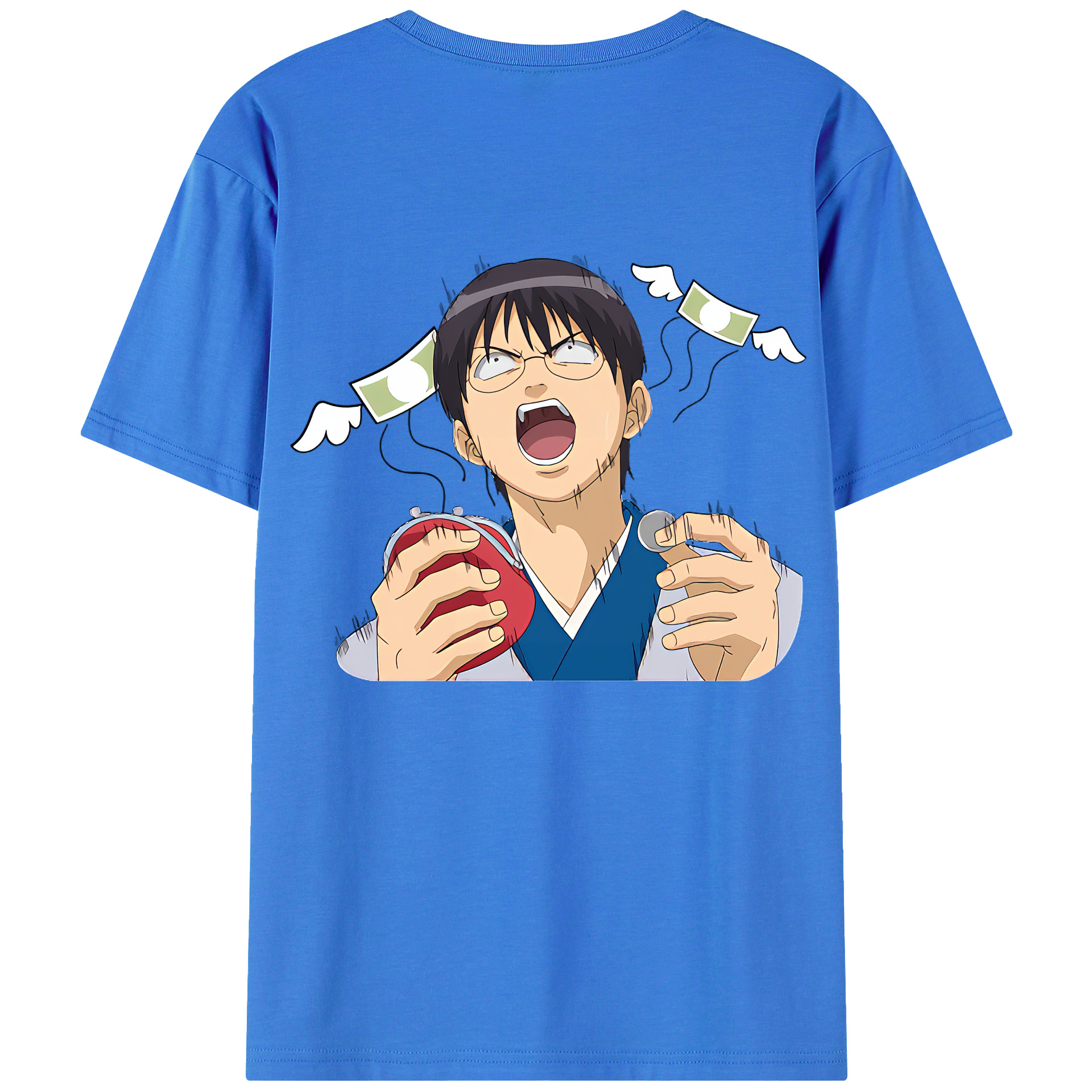 （画像用） ぎんたま 坂田銀時（さかたぎんとき） 神楽 志村新八（しむら しんぱち） GINTAMA Sakata Gintoki Kagura Shimura Shinpachi 綿100％半袖Tシャツ（背面プリント）