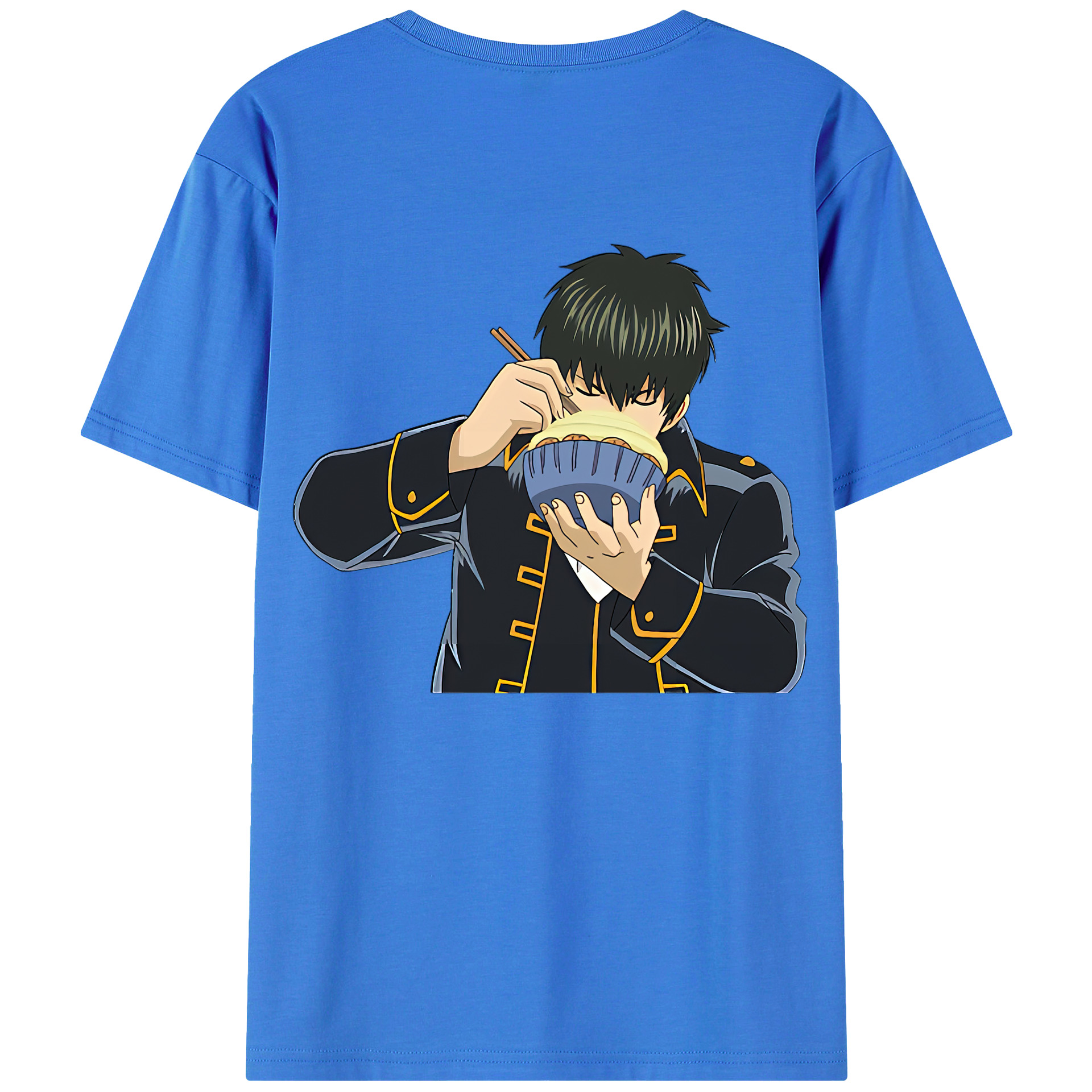 （画像用） ぎんたま 坂田銀時（さかたぎんとき） 神楽 志村新八（しむら しんぱち） GINTAMA Sakata Gintoki Kagura Shimura Shinpachi 綿100％半袖Tシャツ（背面プリント）