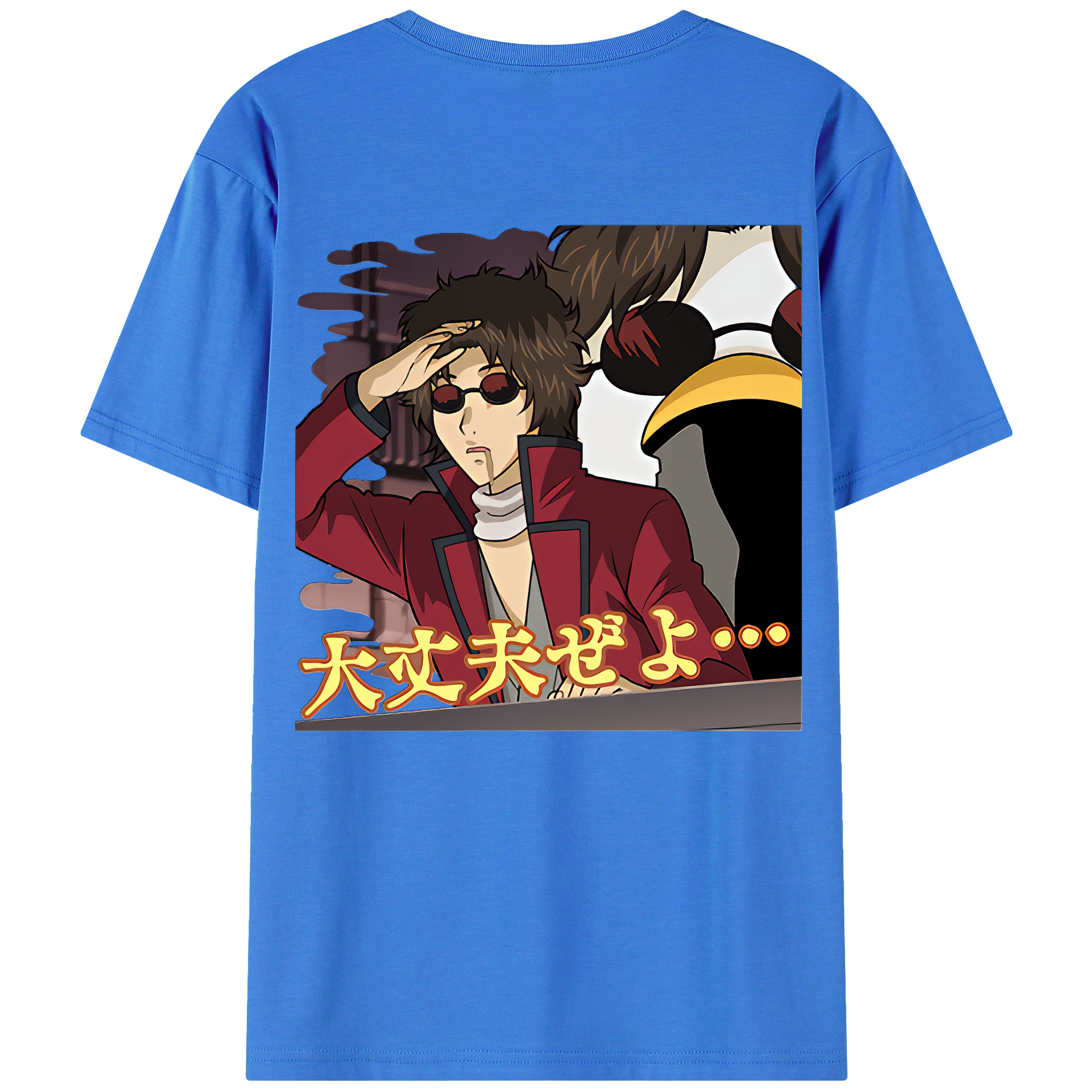 （画像用） ぎんたま 坂田銀時（さかたぎんとき） 神楽 志村新八（しむら しんぱち） GINTAMA Sakata Gintoki Kagura Shimura Shinpachi 綿100％半袖Tシャツ（背面プリント）