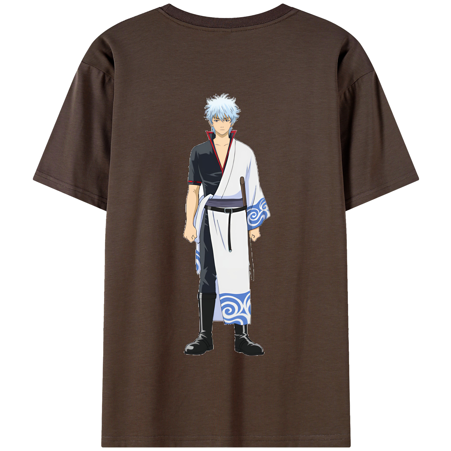 （画像用） ぎんたま 坂田銀時（さかたぎんとき） 神楽 志村新八（しむら しんぱち） GINTAMA Sakata Gintoki Kagura Shimura Shinpachi 綿100％半袖Tシャツ（背面プリント）