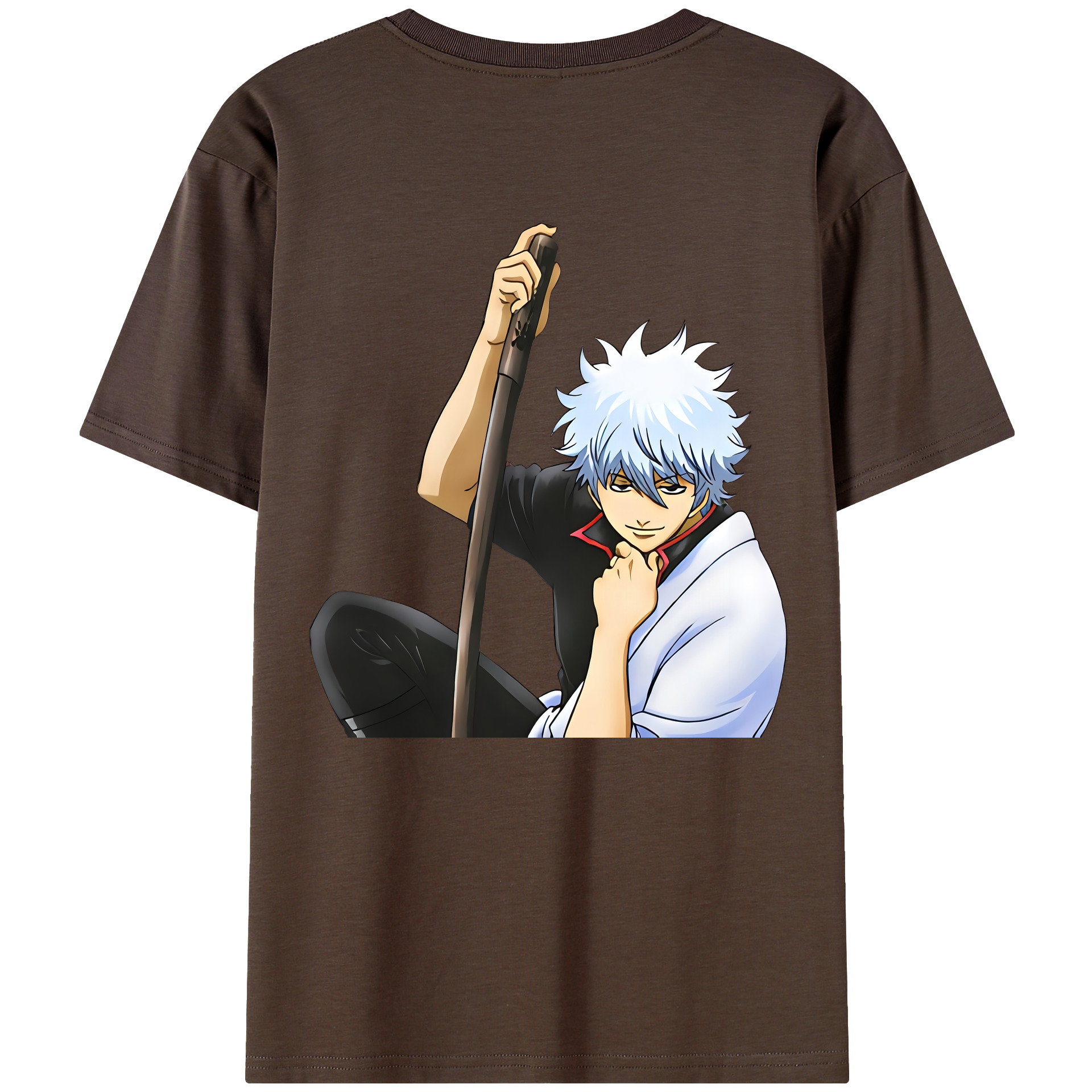 （画像用） ぎんたま 坂田銀時（さかたぎんとき） 神楽 志村新八（しむら しんぱち） GINTAMA Sakata Gintoki Kagura Shimura Shinpachi 綿100％半袖Tシャツ（背面プリント）