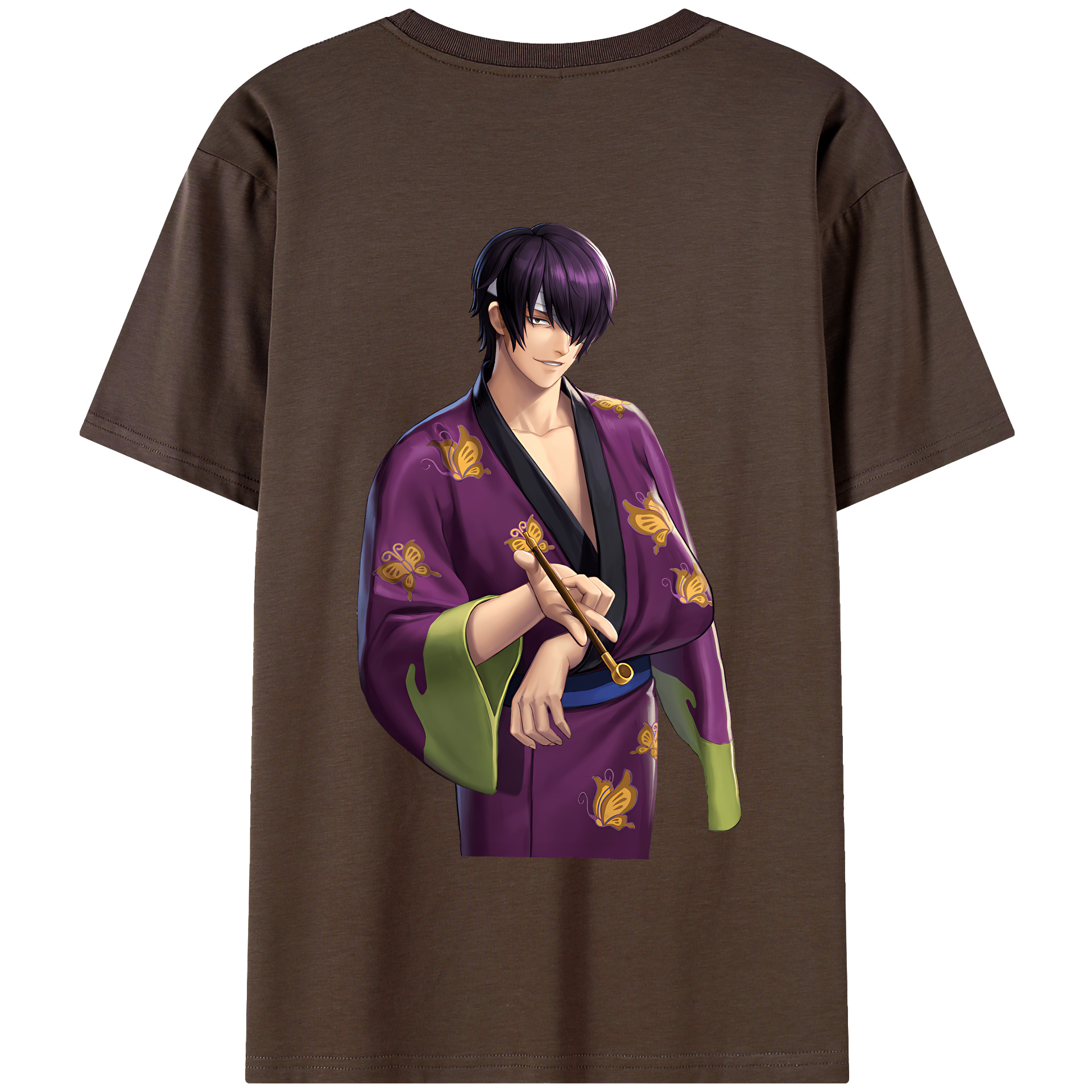 （画像用） ぎんたま 坂田銀時（さかたぎんとき） 神楽 志村新八（しむら しんぱち） GINTAMA Sakata Gintoki Kagura Shimura Shinpachi 綿100％半袖Tシャツ（背面プリント）