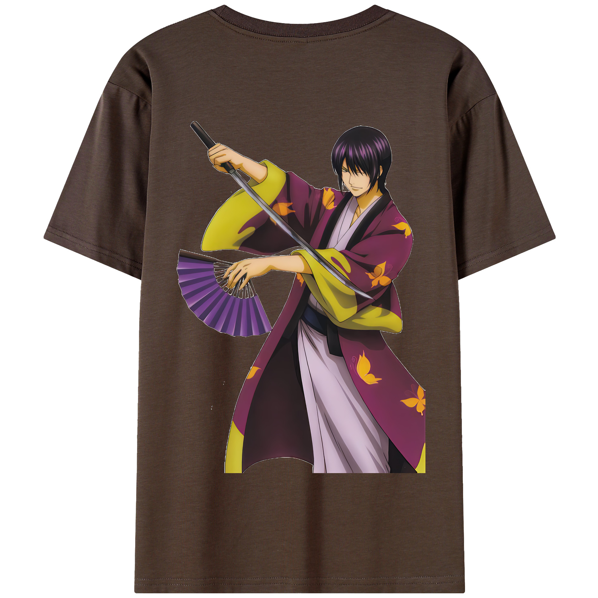 （画像用） ぎんたま 坂田銀時（さかたぎんとき） 神楽 志村新八（しむら しんぱち） GINTAMA Sakata Gintoki Kagura Shimura Shinpachi 綿100％半袖Tシャツ（背面プリント）
