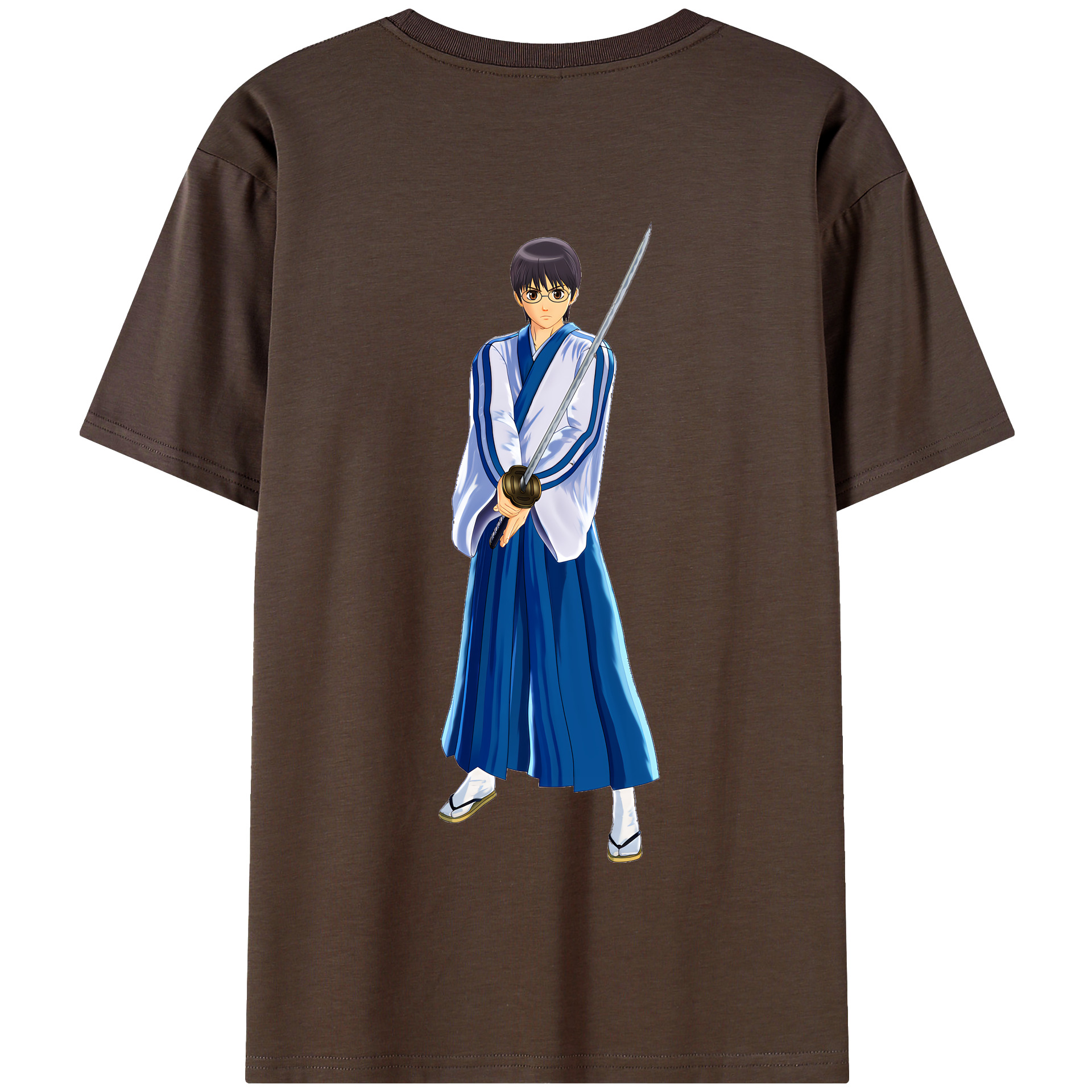 （画像用） ぎんたま 坂田銀時（さかたぎんとき） 神楽 志村新八（しむら しんぱち） GINTAMA Sakata Gintoki Kagura Shimura Shinpachi 綿100％半袖Tシャツ（背面プリント）