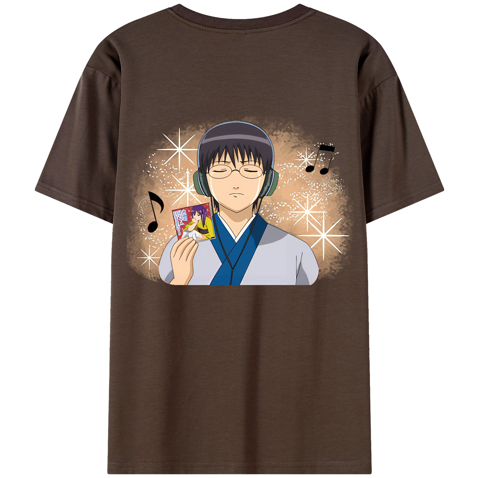 （画像用） ぎんたま 坂田銀時（さかたぎんとき） 神楽 志村新八（しむら しんぱち） GINTAMA Sakata Gintoki Kagura Shimura Shinpachi 綿100％半袖Tシャツ（背面プリント）
