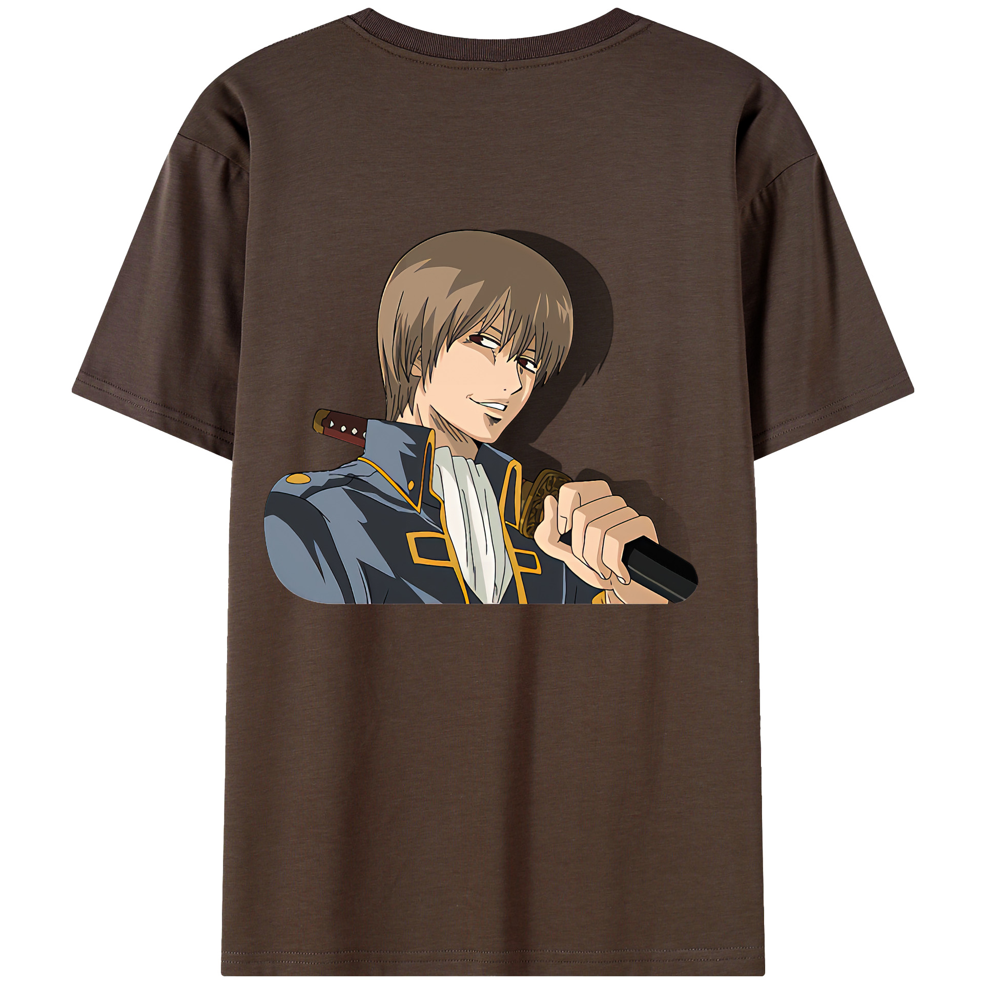 （画像用） ぎんたま 坂田銀時（さかたぎんとき） 神楽 志村新八（しむら しんぱち） GINTAMA Sakata Gintoki Kagura Shimura Shinpachi 綿100％半袖Tシャツ（背面プリント）