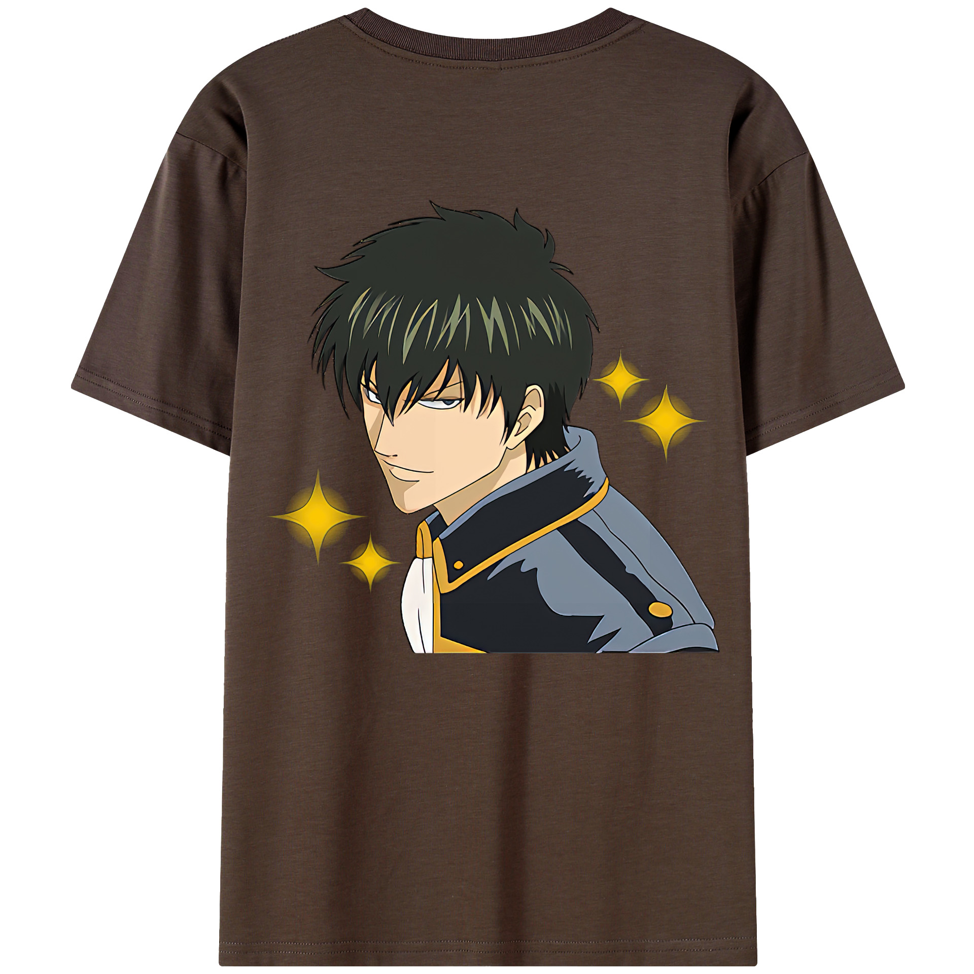 （画像用） ぎんたま 坂田銀時（さかたぎんとき） 神楽 志村新八（しむら しんぱち） GINTAMA Sakata Gintoki Kagura Shimura Shinpachi 綿100％半袖Tシャツ（背面プリント）