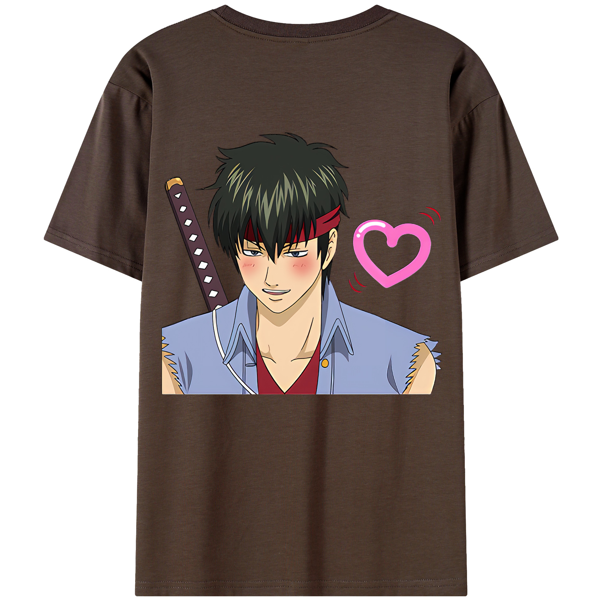 （画像用） ぎんたま 坂田銀時（さかたぎんとき） 神楽 志村新八（しむら しんぱち） GINTAMA Sakata Gintoki Kagura Shimura Shinpachi 綿100％半袖Tシャツ（背面プリント）