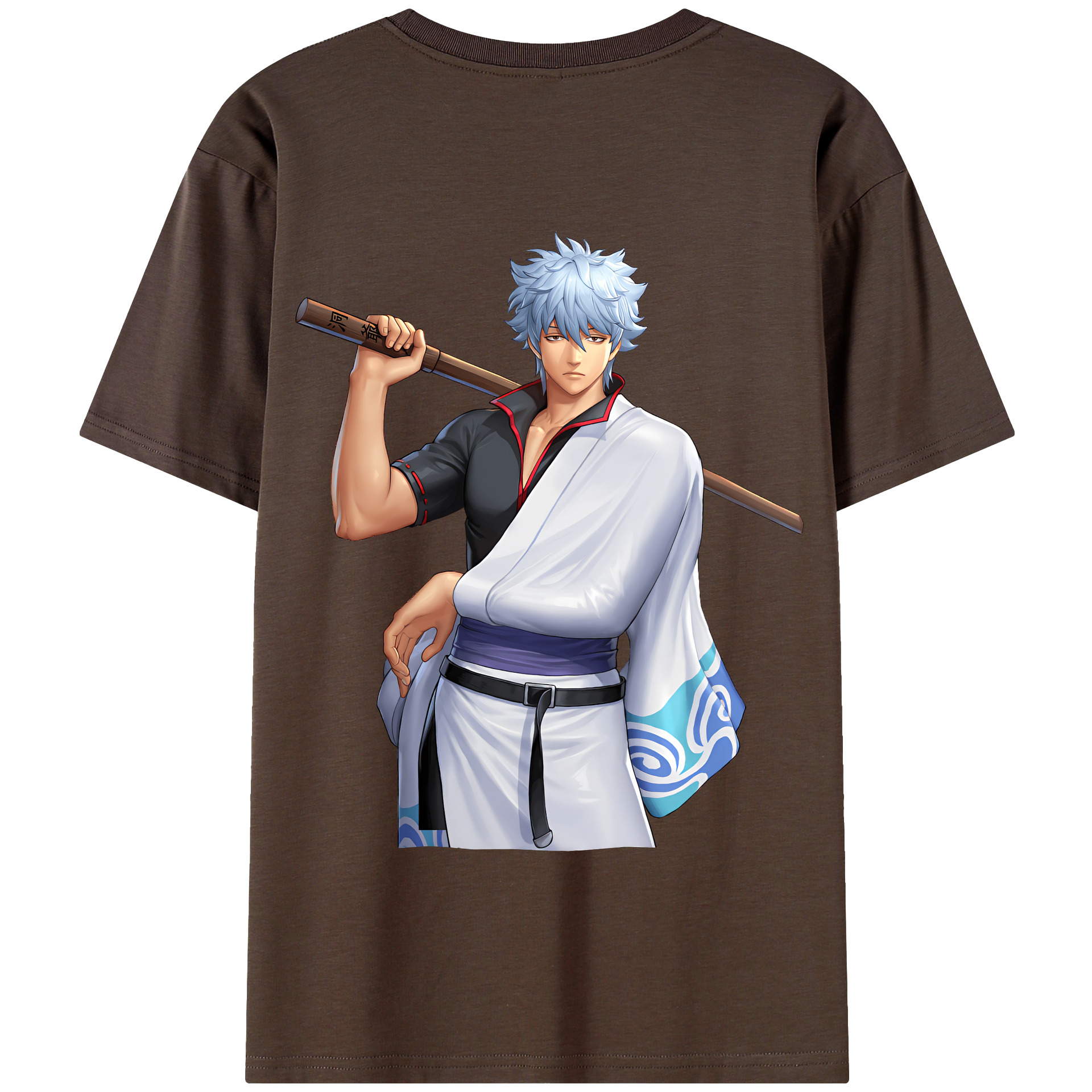 （画像用） ぎんたま 坂田銀時（さかたぎんとき） 神楽 志村新八（しむら しんぱち） GINTAMA Sakata Gintoki Kagura Shimura Shinpachi 綿100％半袖Tシャツ（背面プリント）
