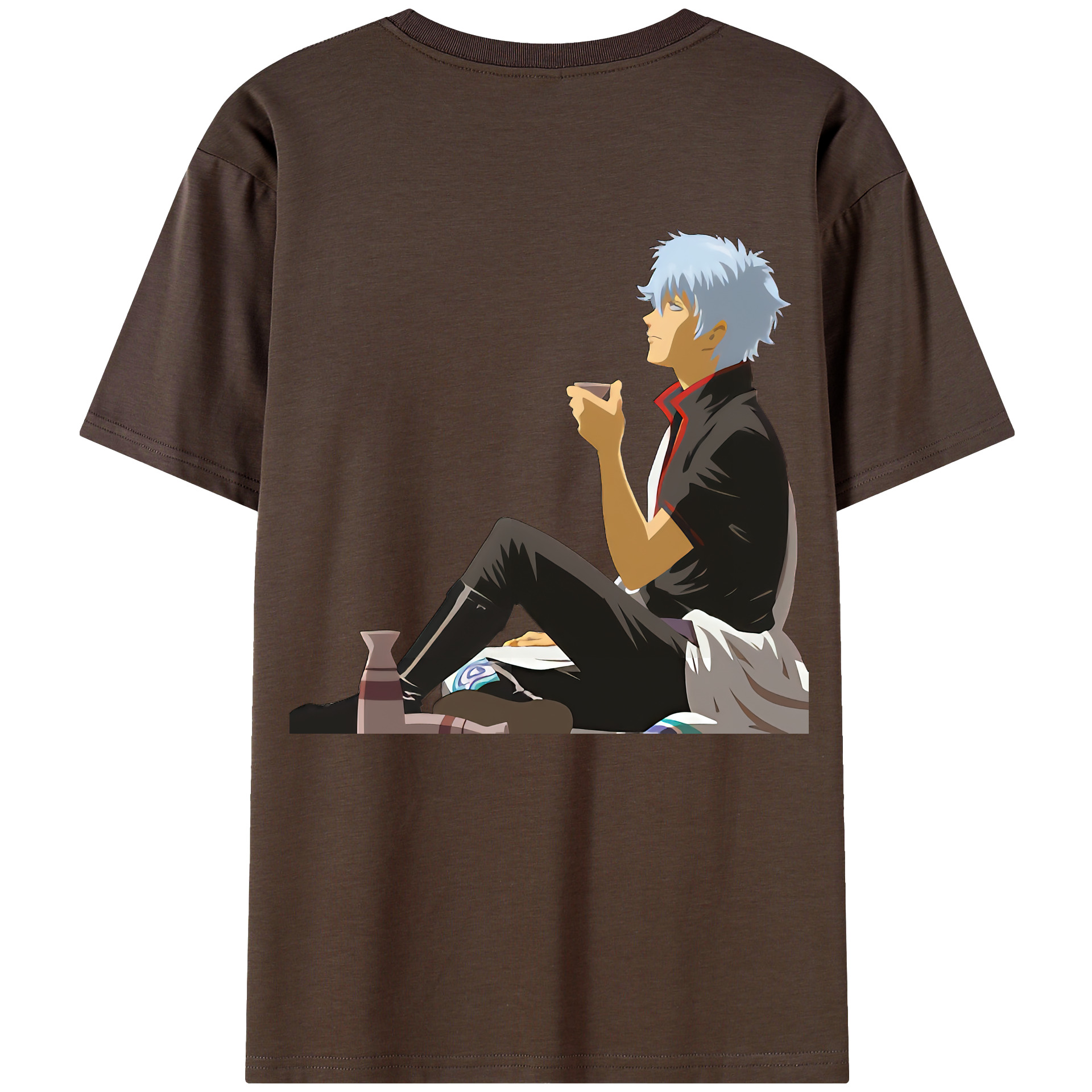 （画像用） ぎんたま 坂田銀時（さかたぎんとき） 神楽 志村新八（しむら しんぱち） GINTAMA Sakata Gintoki Kagura Shimura Shinpachi 綿100％半袖Tシャツ（背面プリント）