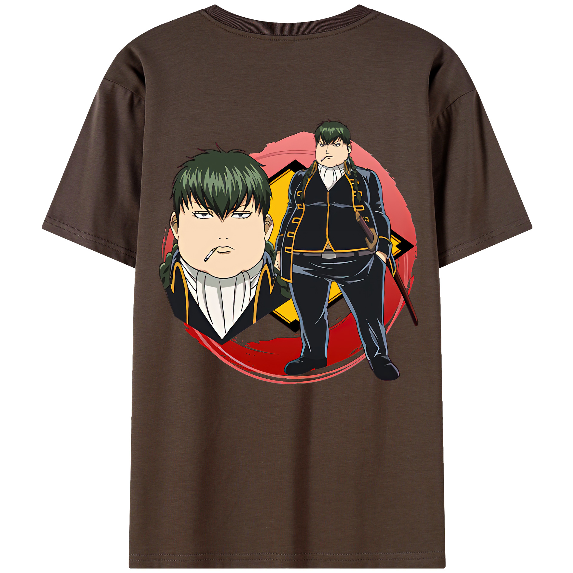 （画像用） ぎんたま 坂田銀時（さかたぎんとき） 神楽 志村新八（しむら しんぱち） GINTAMA Sakata Gintoki Kagura Shimura Shinpachi 綿100％半袖Tシャツ（背面プリント）