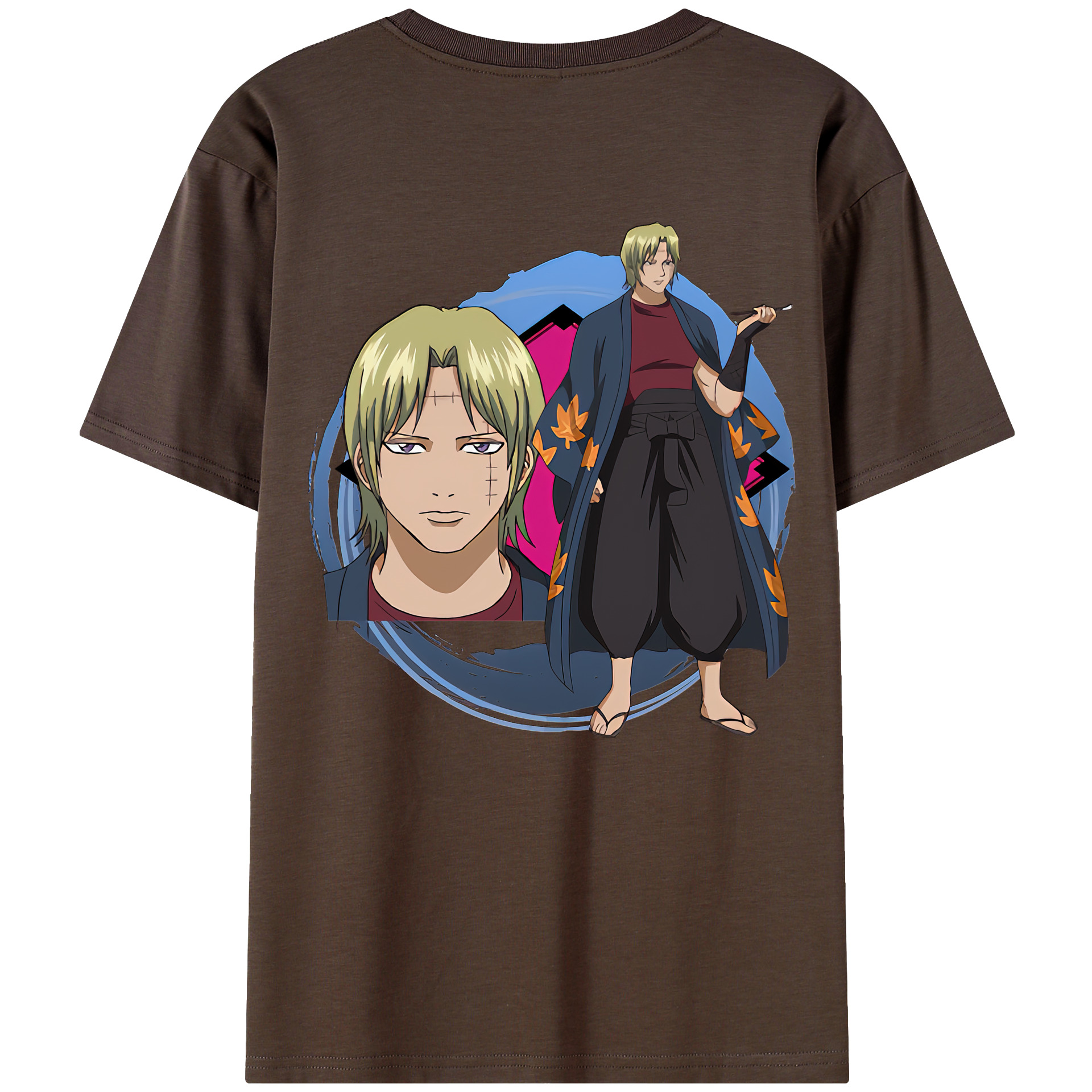 （画像用） ぎんたま 坂田銀時（さかたぎんとき） 神楽 志村新八（しむら しんぱち） GINTAMA Sakata Gintoki Kagura Shimura Shinpachi 綿100％半袖Tシャツ（背面プリント）