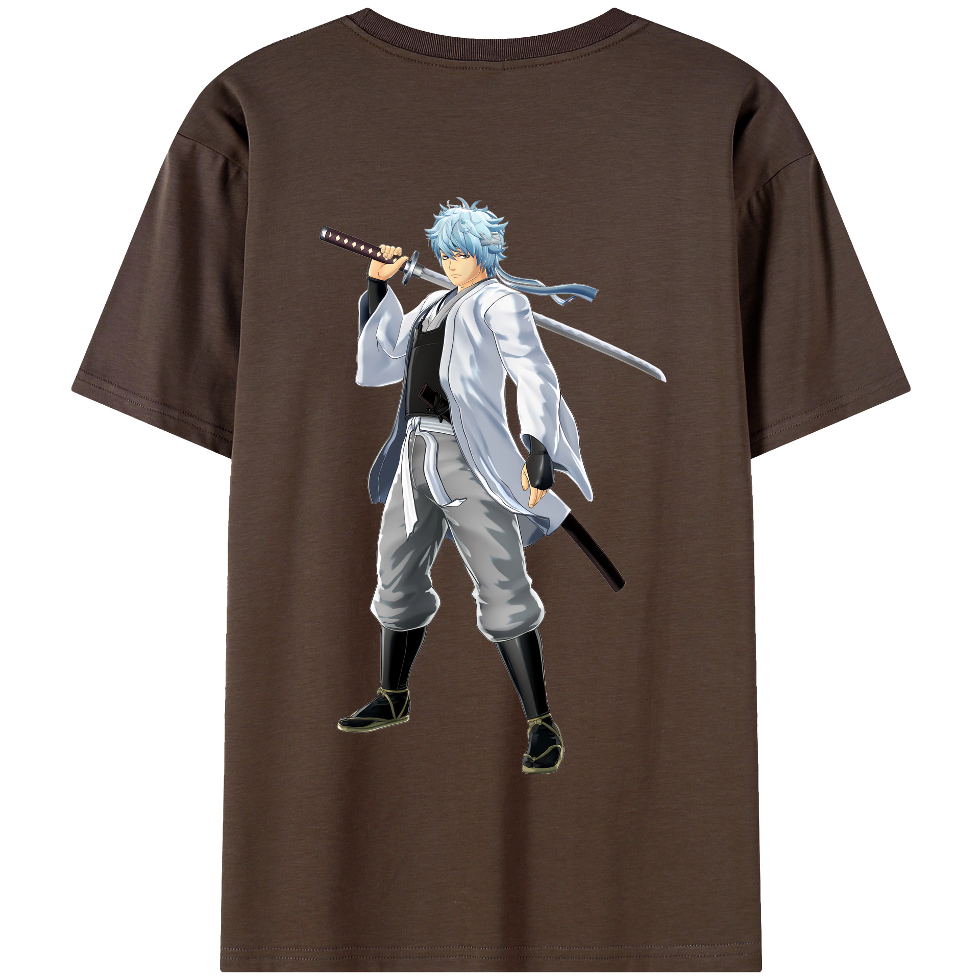 （画像用） ぎんたま 坂田銀時（さかたぎんとき） 神楽 志村新八（しむら しんぱち） GINTAMA Sakata Gintoki Kagura Shimura Shinpachi 綿100％半袖Tシャツ（背面プリント）