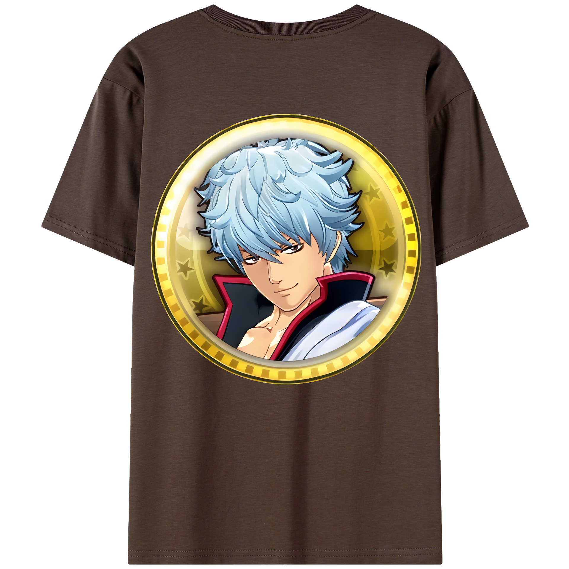 （画像用） ぎんたま 坂田銀時（さかたぎんとき） 神楽 志村新八（しむら しんぱち） GINTAMA Sakata Gintoki Kagura Shimura Shinpachi 綿100％半袖Tシャツ（背面プリント）