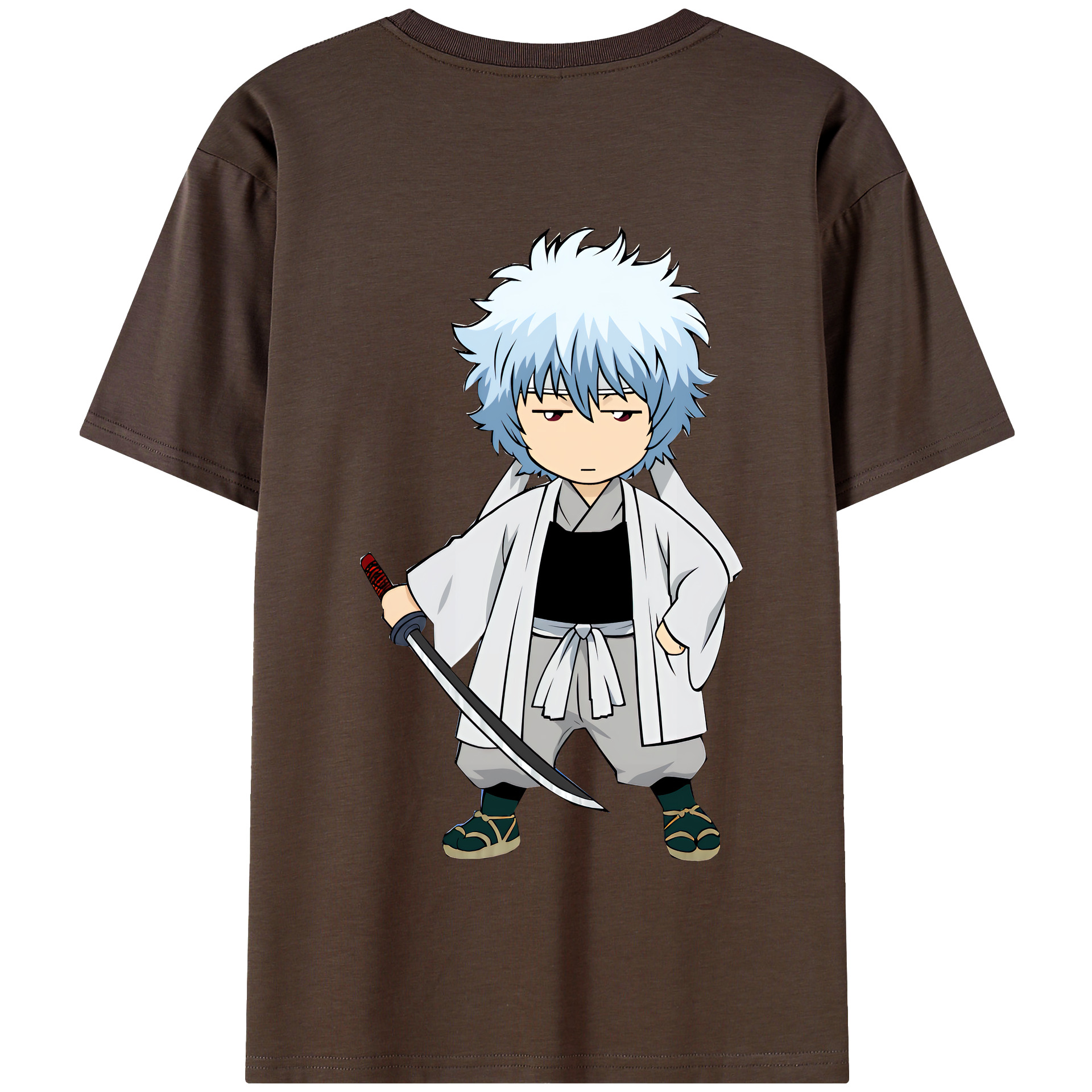 （画像用） ぎんたま 坂田銀時（さかたぎんとき） 神楽 志村新八（しむら しんぱち） GINTAMA Sakata Gintoki Kagura Shimura Shinpachi 綿100％半袖Tシャツ（背面プリント）