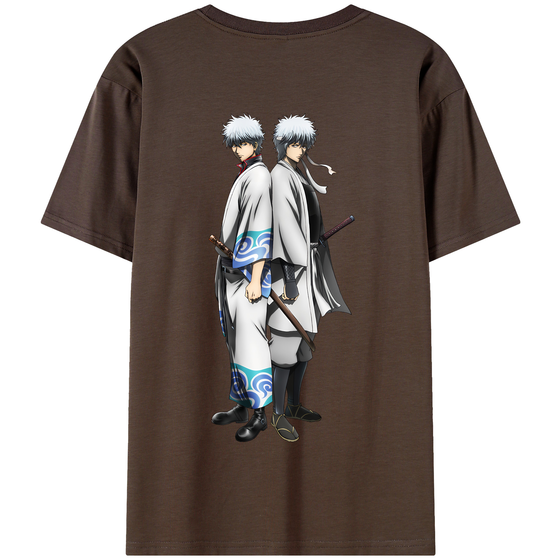 （画像用） ぎんたま 坂田銀時（さかたぎんとき） 神楽 志村新八（しむら しんぱち） GINTAMA Sakata Gintoki Kagura Shimura Shinpachi 綿100％半袖Tシャツ（背面プリント）